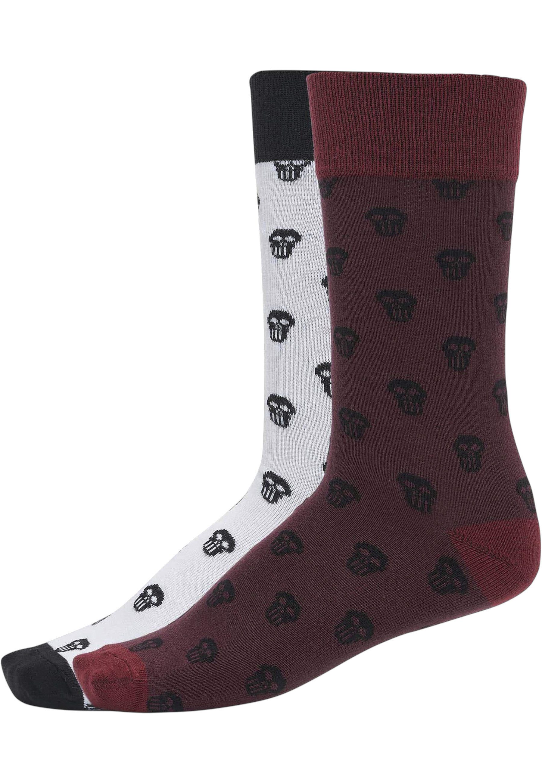URBAN CLASSICS Basicsocken Urban Classics Unisex Skull Allover 2-Pack (1-Paar)