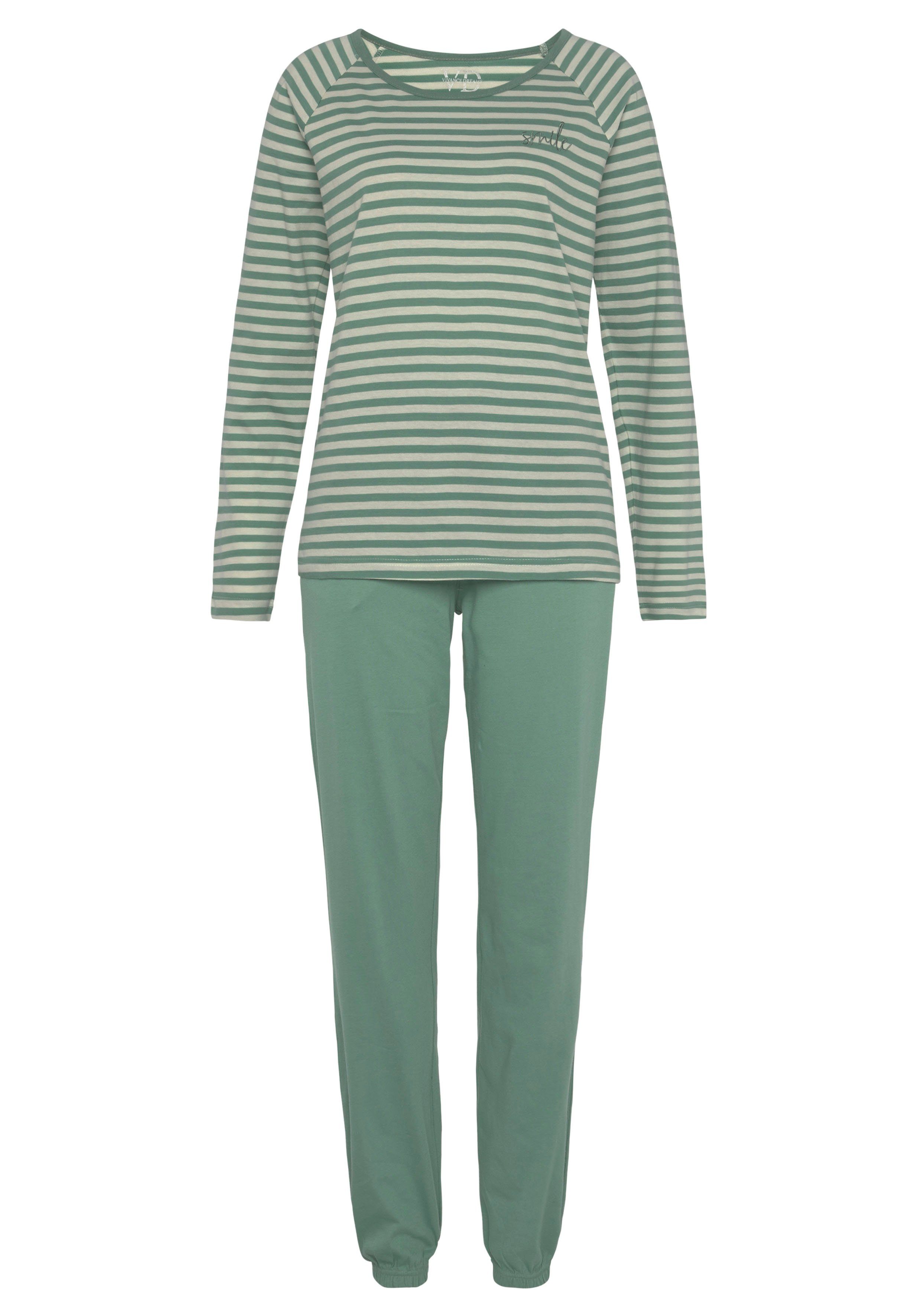 Vivance Dreams by Lascana Pyjama mit garngefärbten Streifen – Bild 2 von 5