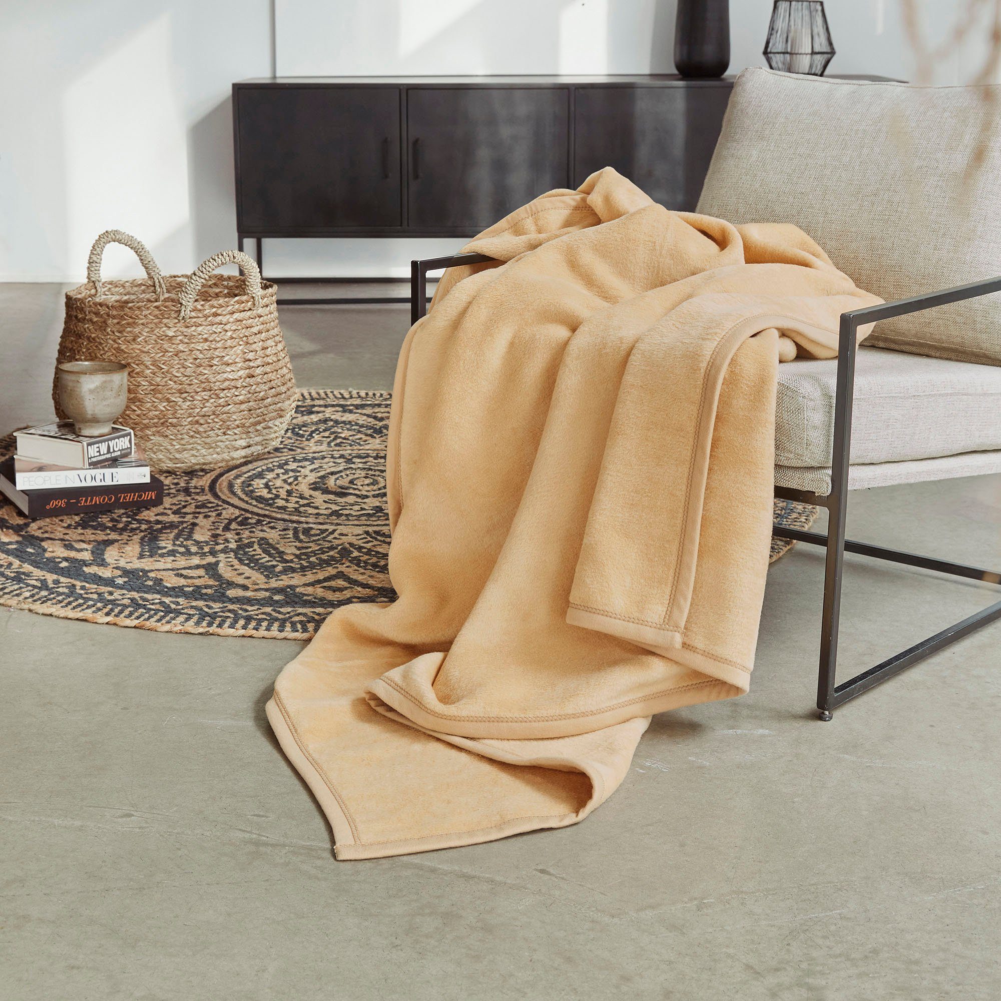 Kniedecke Uni Kniedecke Luxus, IBENA, unifarbenes Design günstig online kaufen