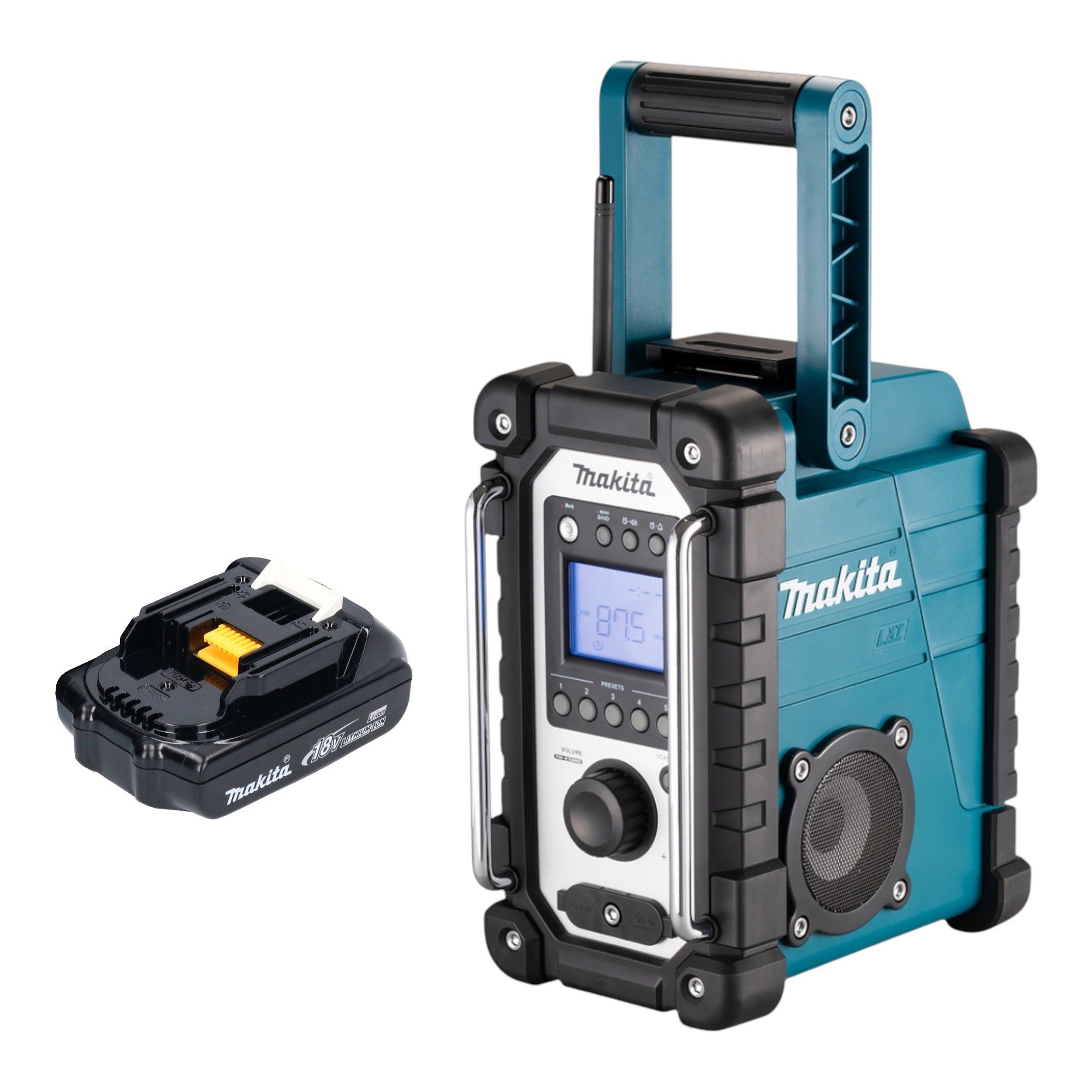 Makita DMR 116 Y1 Akku Baustellenradio 14,4 - 18 V AM FM AUX + 1x Akku 1,5 Ah Baustellenradio