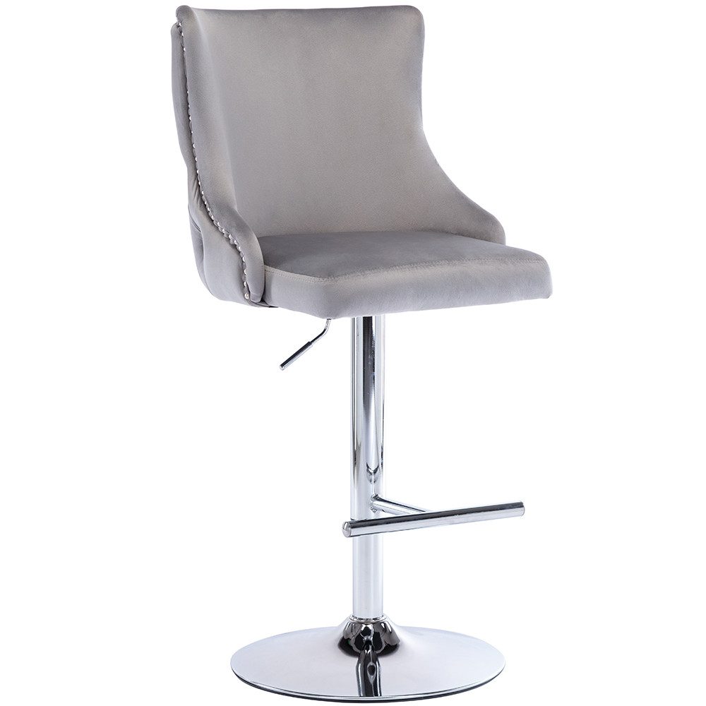 WAHSON OFFICE CHAIRS Barhocker höhenverstellbar Barstuhl aus Samt mit Löwenkopf 2er Set