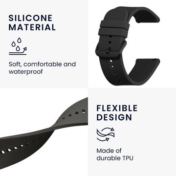 kwmobile Uhrenarmband 2x Sportarmband für Huami Amazfit Bip 5 / Amazfit GTR 4, Armband TPU Silikon Set Fitnesstracker