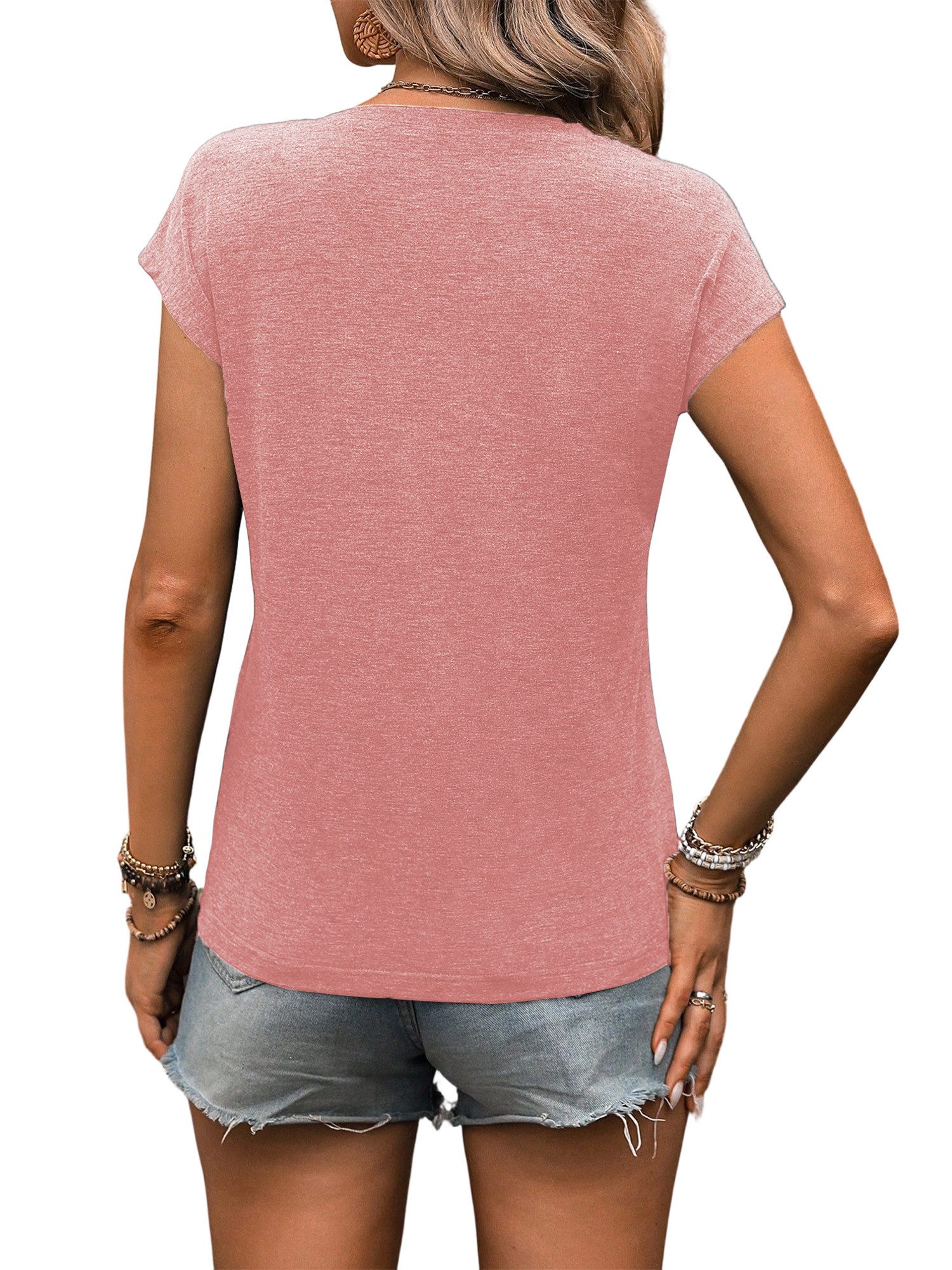 PYLIKE Achselhemd Damen bequemes Sommer Casual Ärmellos-Shirt Kurzarm Lockere Tanktop Bequem für Freizeit und Büro,Strandurlaub