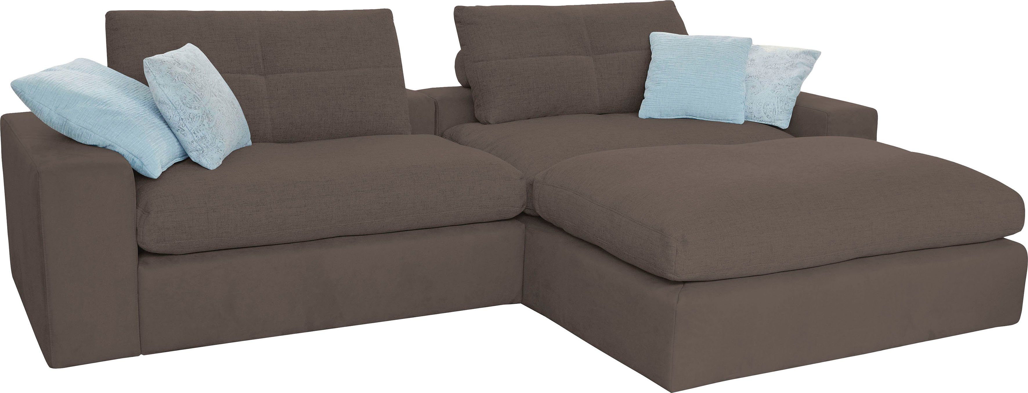 alina Ecksofa Sandy, mit losen Sitz- und Rückenkissen