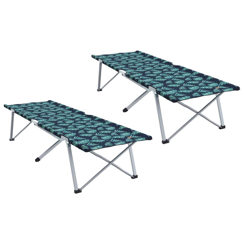 vidaXL Feldbett Klapp Schlafbett fürs Camping 2 pcs Wald 194 x 62,5 x 42,5 cm (2-St)