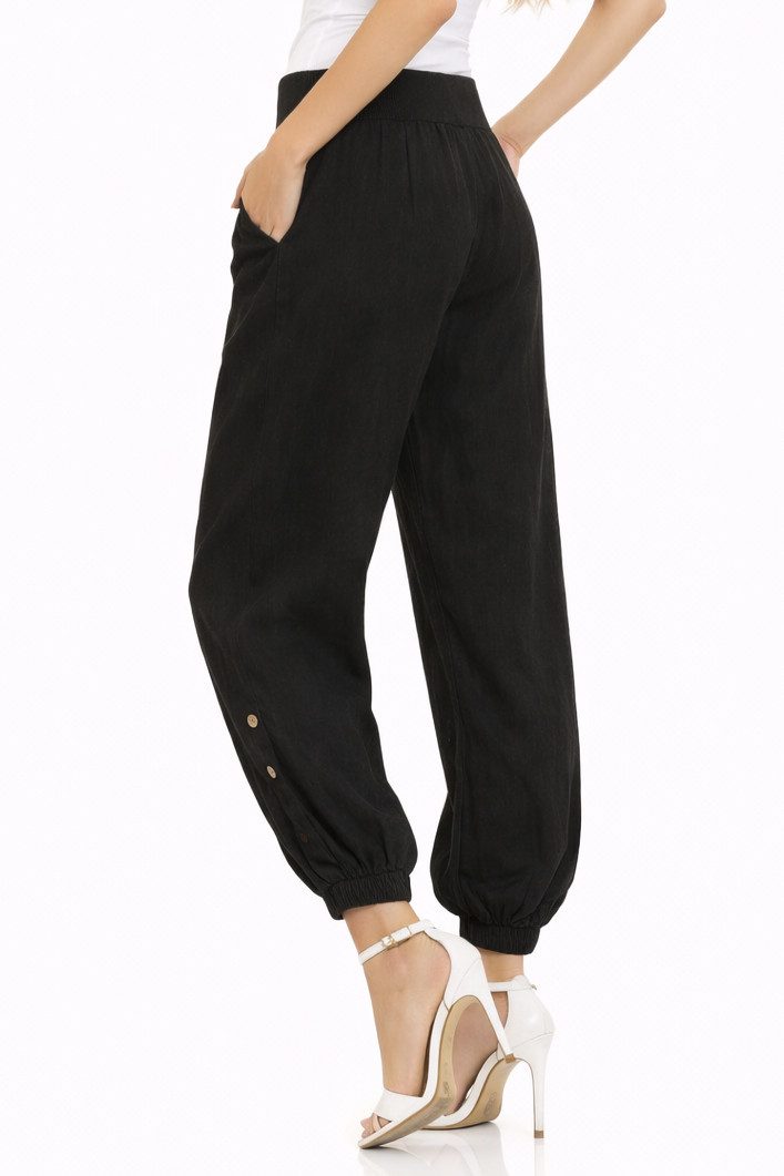 Mississhop Leinenhose 100 % Leinen Sommerhose, Haremshose mit Gummibund & K günstig online kaufen
