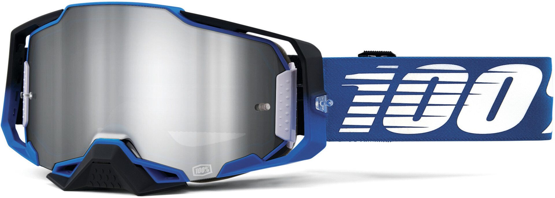 100% Motorradbrille Armega Rockchuck Motocross Brille, Mit Band,Verspiegelt