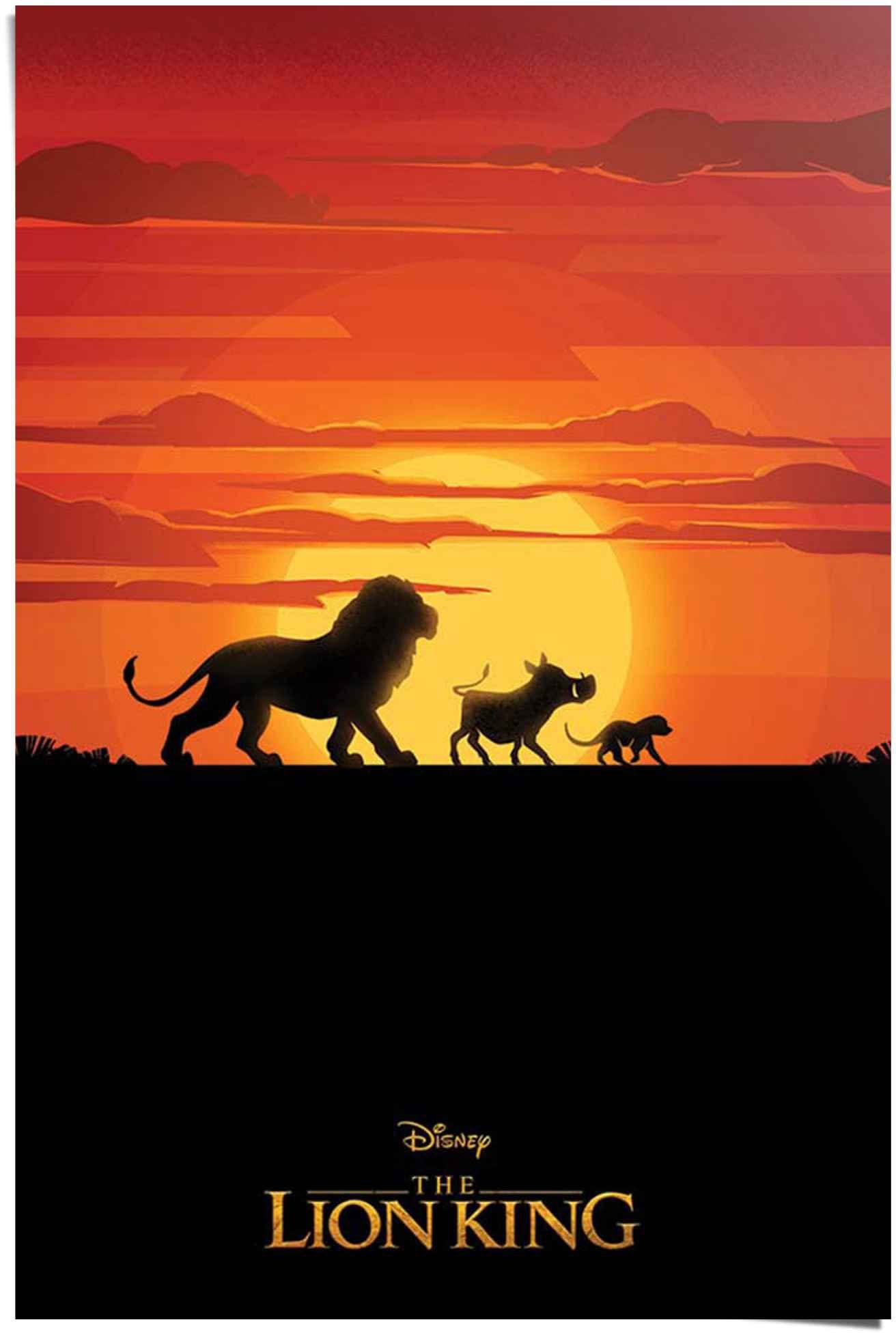 König und der St) Poster Simba,Timon (1 Reinders! Löwen Pumbaa,