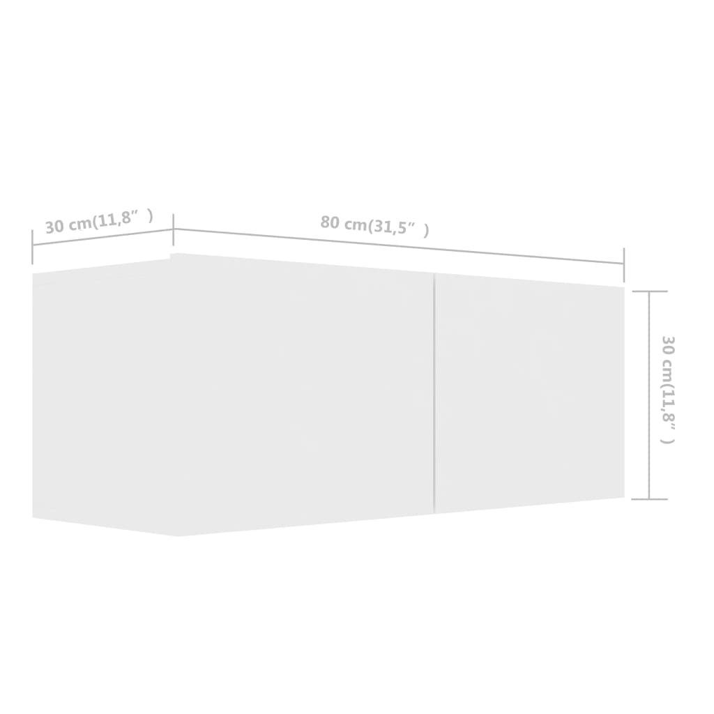 Weiß TV-Schrank furnicato TV-Schrank-Set 4-tlg. Holzwerkstoff