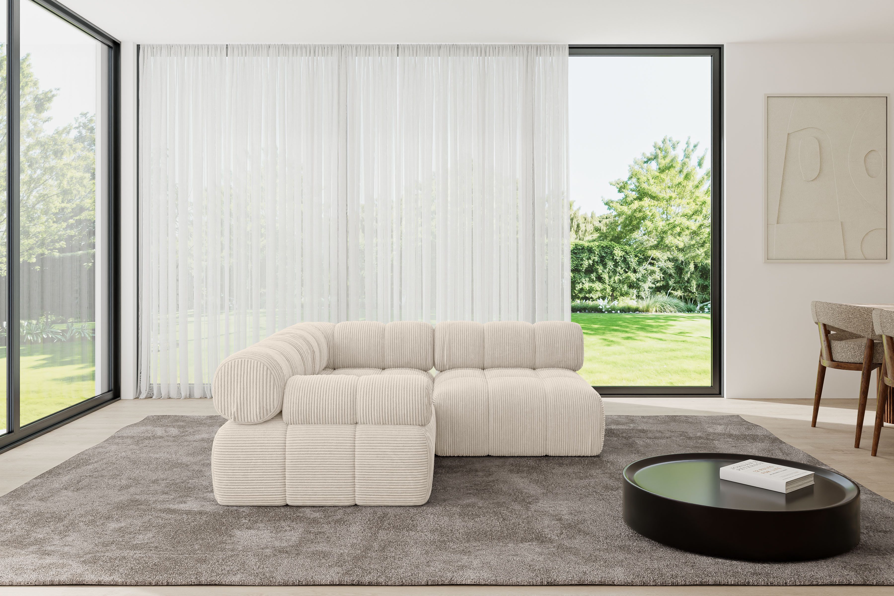 ALTDECOR Ecksofa Mende-L1, Sofa Praktische Bequeme Funktionsecke Couch L-Form Eckcouch, Corner Sofa U-Form Vielseitige Sofa Wohnlandschaft Wohnzimmer