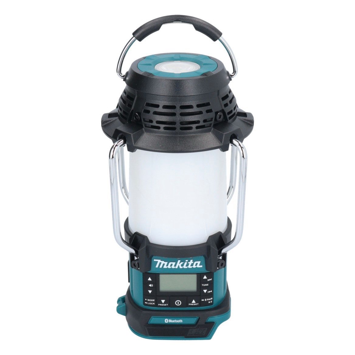 Makita DMR 057 Akku Radio 18 V FM mit Laterne 360° Taschenlampe Solo Baustellenradio
