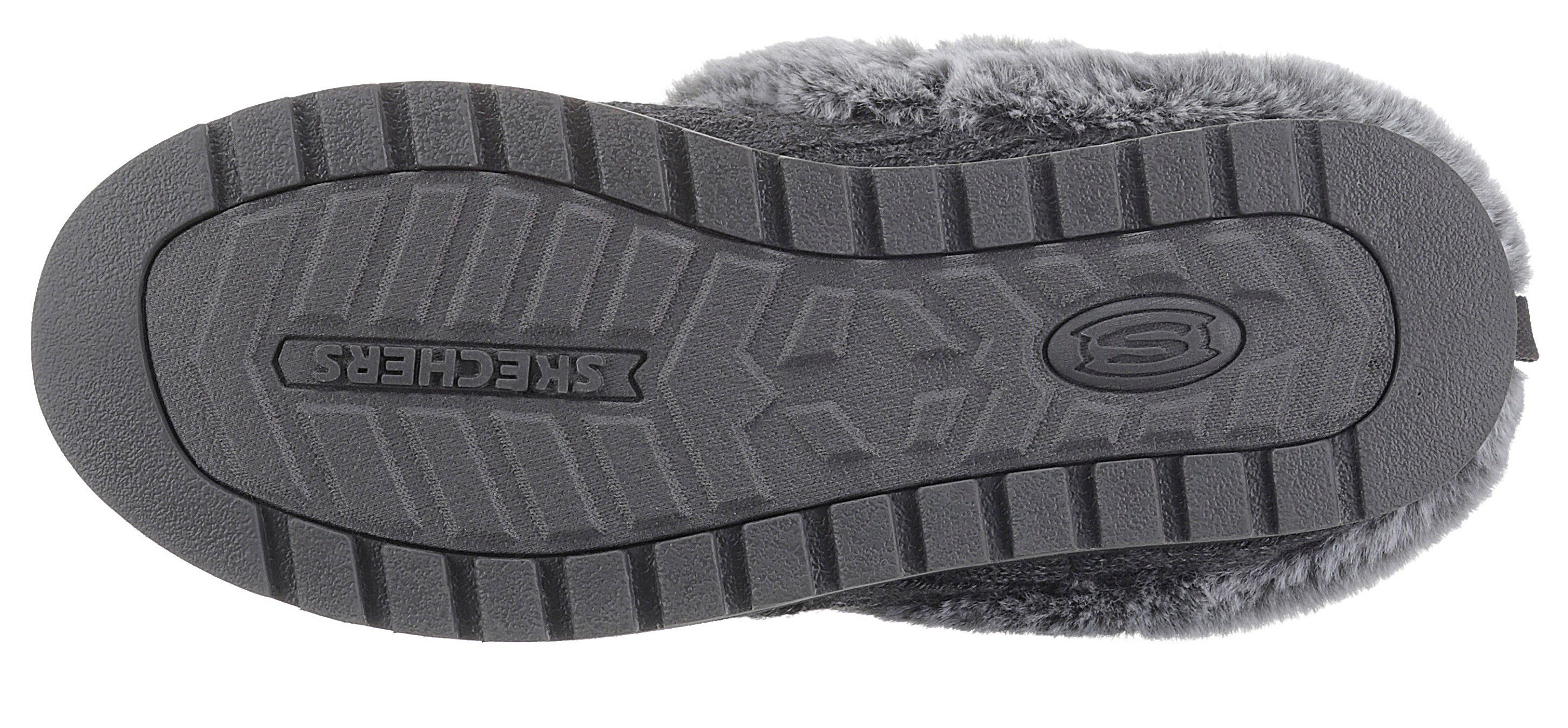 Skechers KEEPSAKES Pantoffel dunkelgrau - Strick-Optik ANGEL in ICE