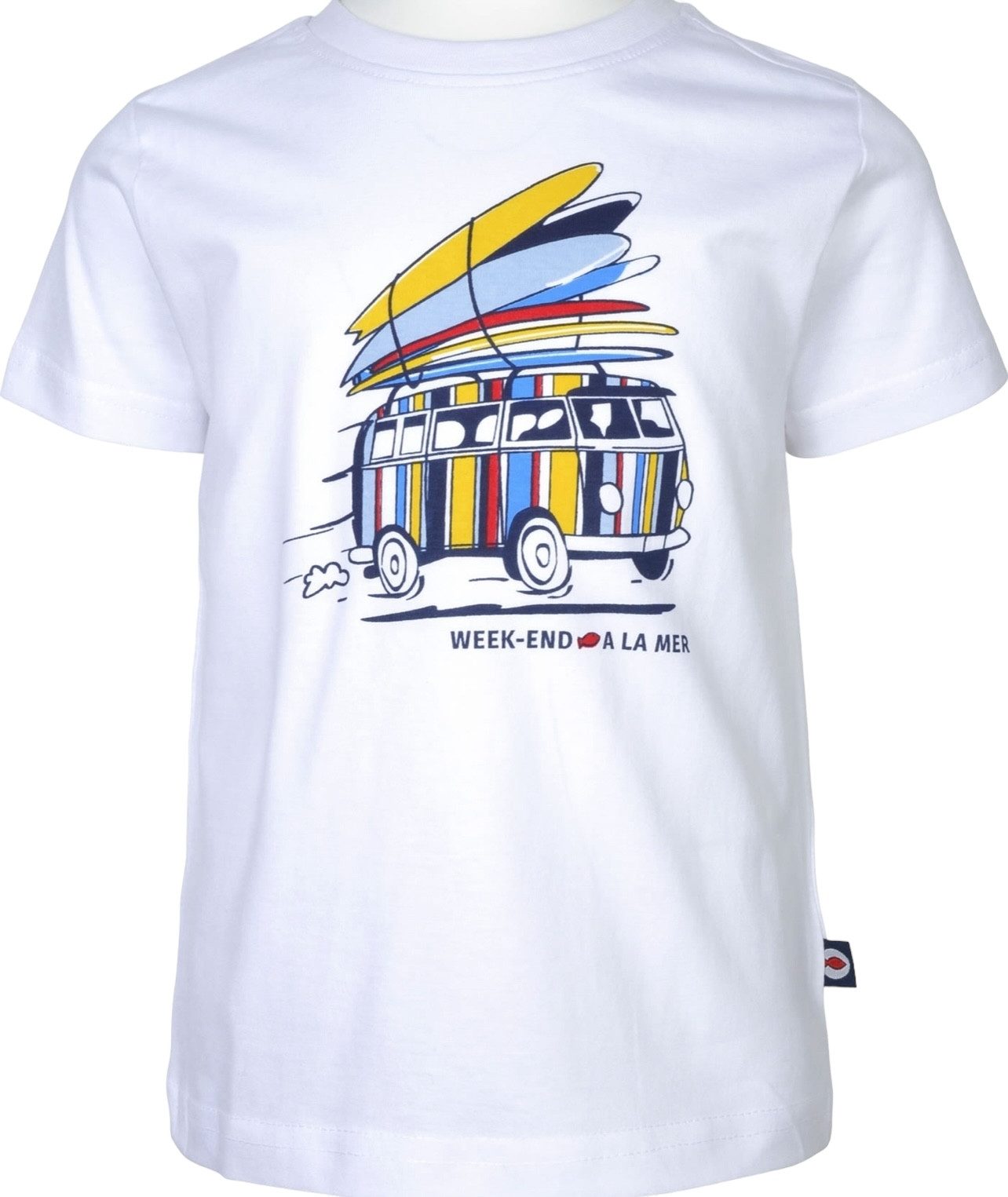 Week-end a la Mer T-Shirt Surlaroute (1-tlg) T-Shirt “Surlaroute” für Kinder – Jungen T-Shirt mit Surferbus-Motiv