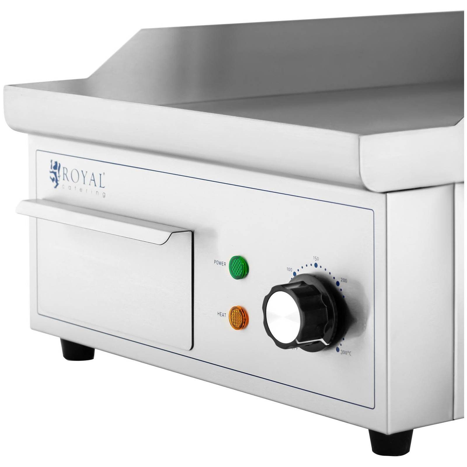 Royal Catering Elektrogrill Elektro Grillplatte 35 x 38 cm Griddleplatte glatt 2000 W 50 - 300 °C, 2000 W