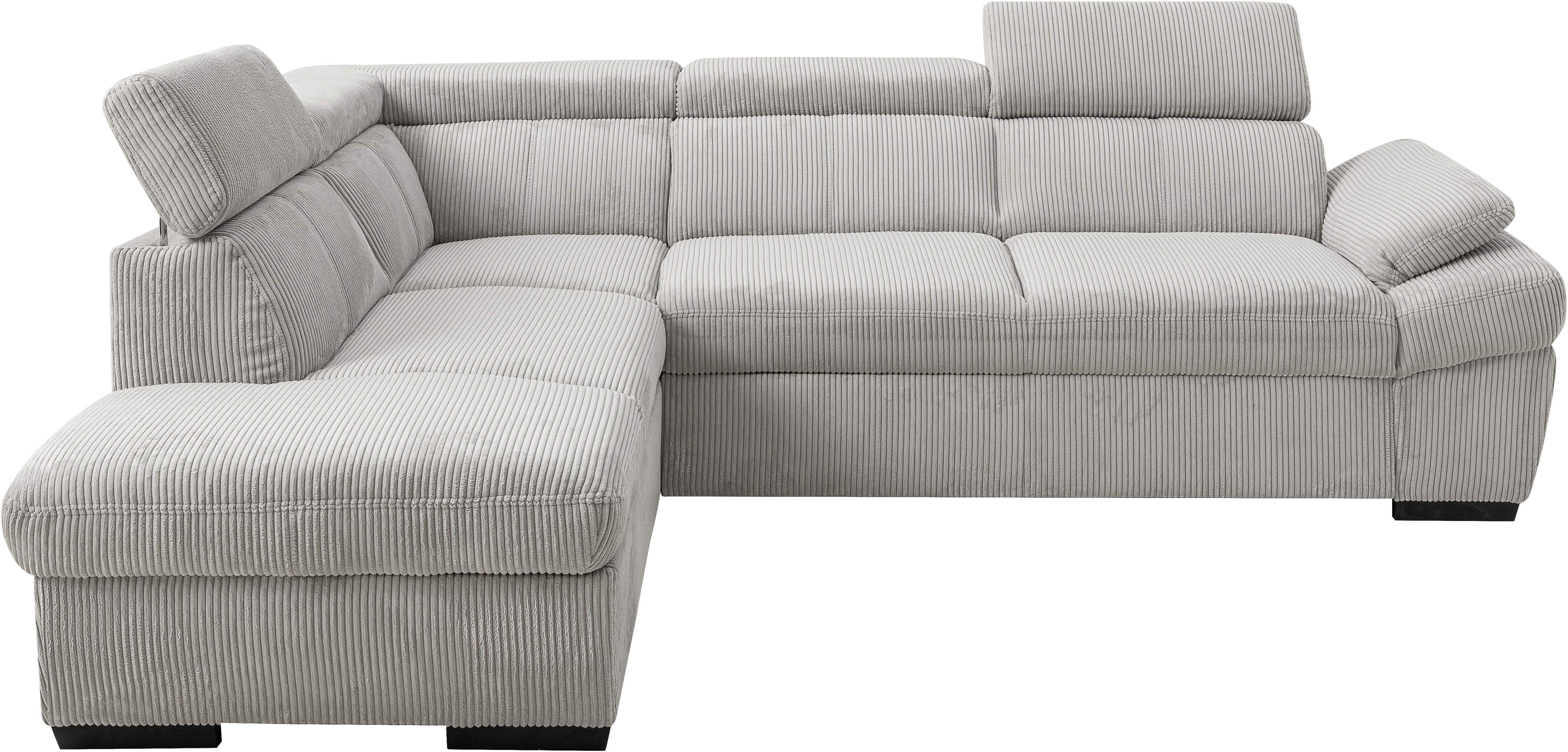 exxpo - sofa fashion Ecksofa, 2 Teile, inkl. Kopf- und Armteilverstellung, wahlweise mit Bettfunktion