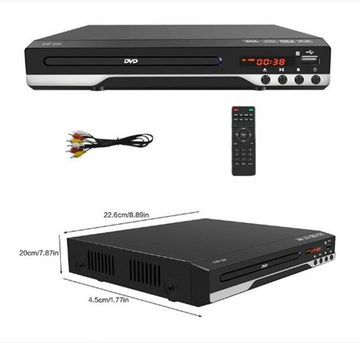 XDOVET Mini-DVD-Player HDMI,1080P HD-Kompakt-DVD-Player für Smart-TV DVD-Player (mit All Region Free,CD-DVD-Player,USB/Fernbedienung)