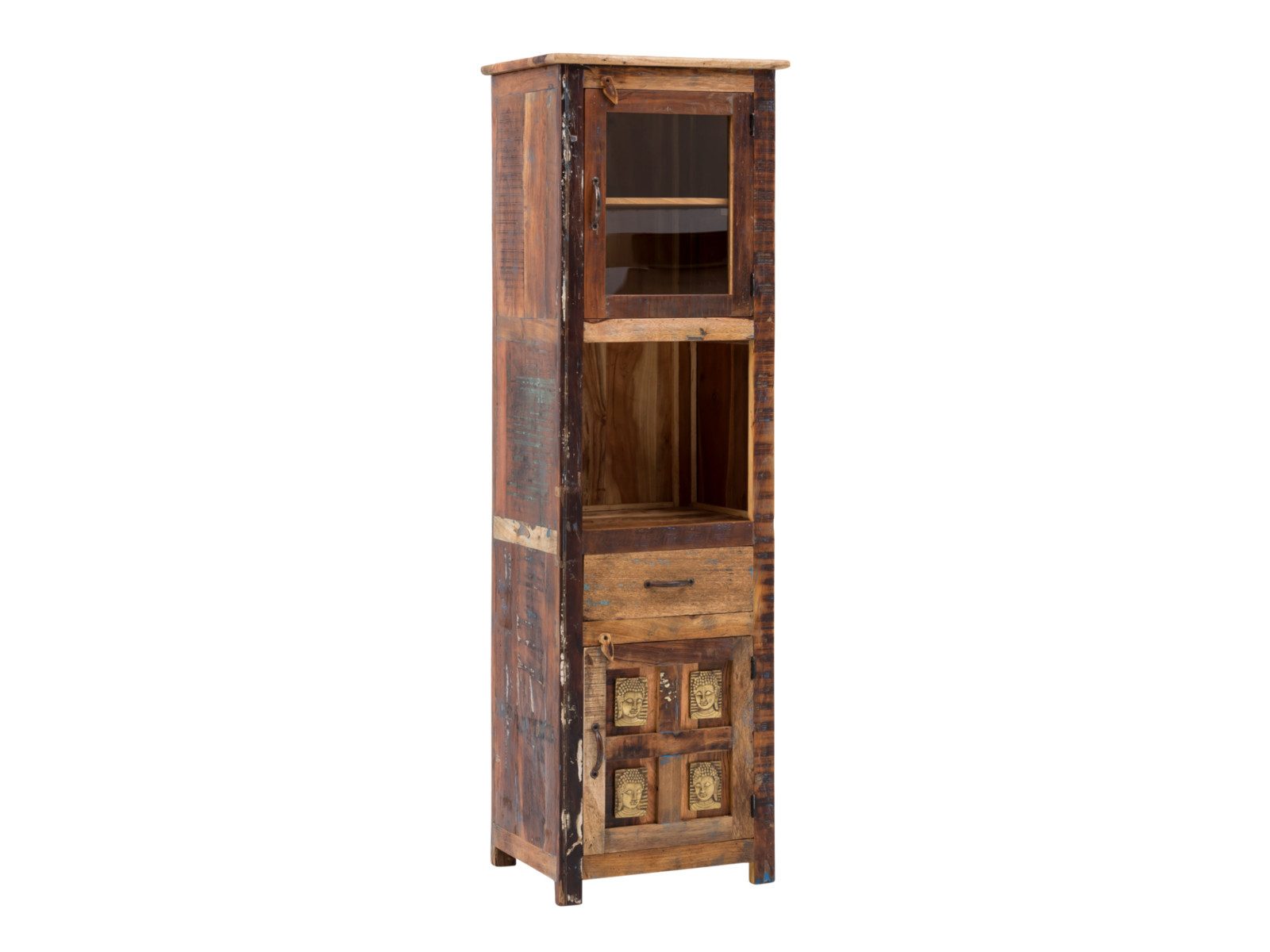 massivum Hochschrank Sumana massiv Holz Holzschrank Badezimmer Flur