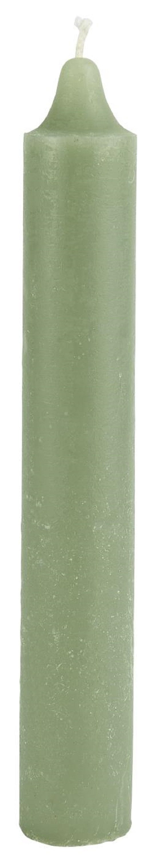 Ib Laursen Stumpenkerze IB Laursen Stab Kerze Rustikal staubig grün Tafel 25cm Weihnachten