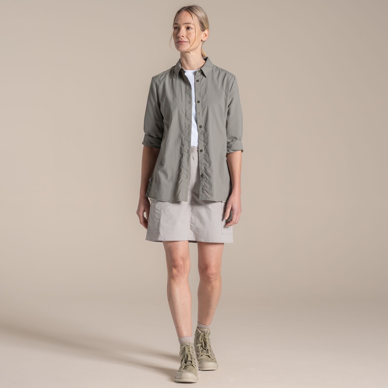 Craghoppers T-Shirt Craghoppers - NosiLife Adventure Funktions Langarm Bluse Alma, navy