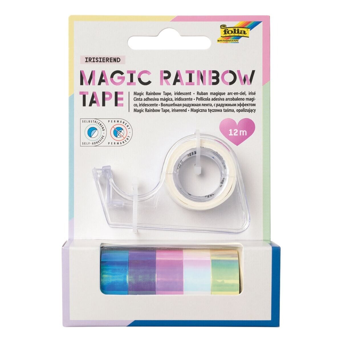 Folia Klebeband Magic Rainbow Tape (6-St) 12 mm/ 2 m, 6 Farben günstig online kaufen