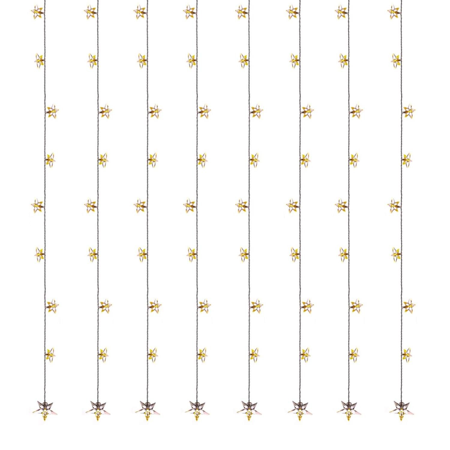 MARELIDA LED-Lichtervorhang LED Lichtervorhang Sterne 64 warmweiße LED 1,2m günstig online kaufen