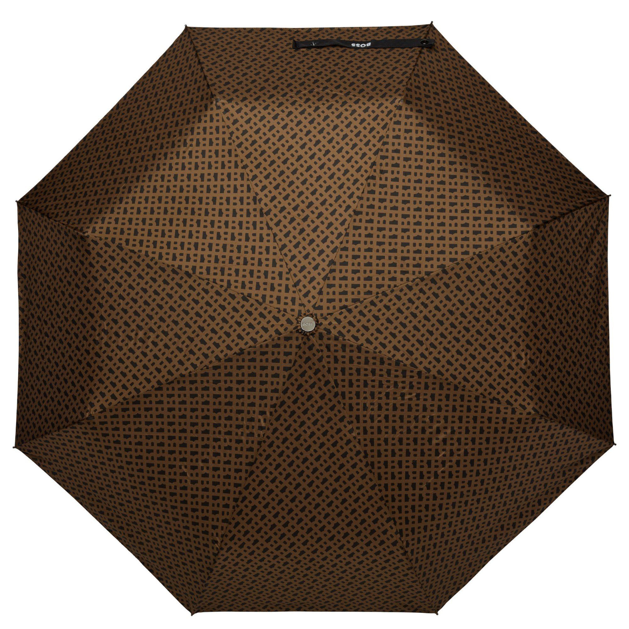 BOSS Taschenregenschirm Monogramme - Regenschirm 103 cm camel