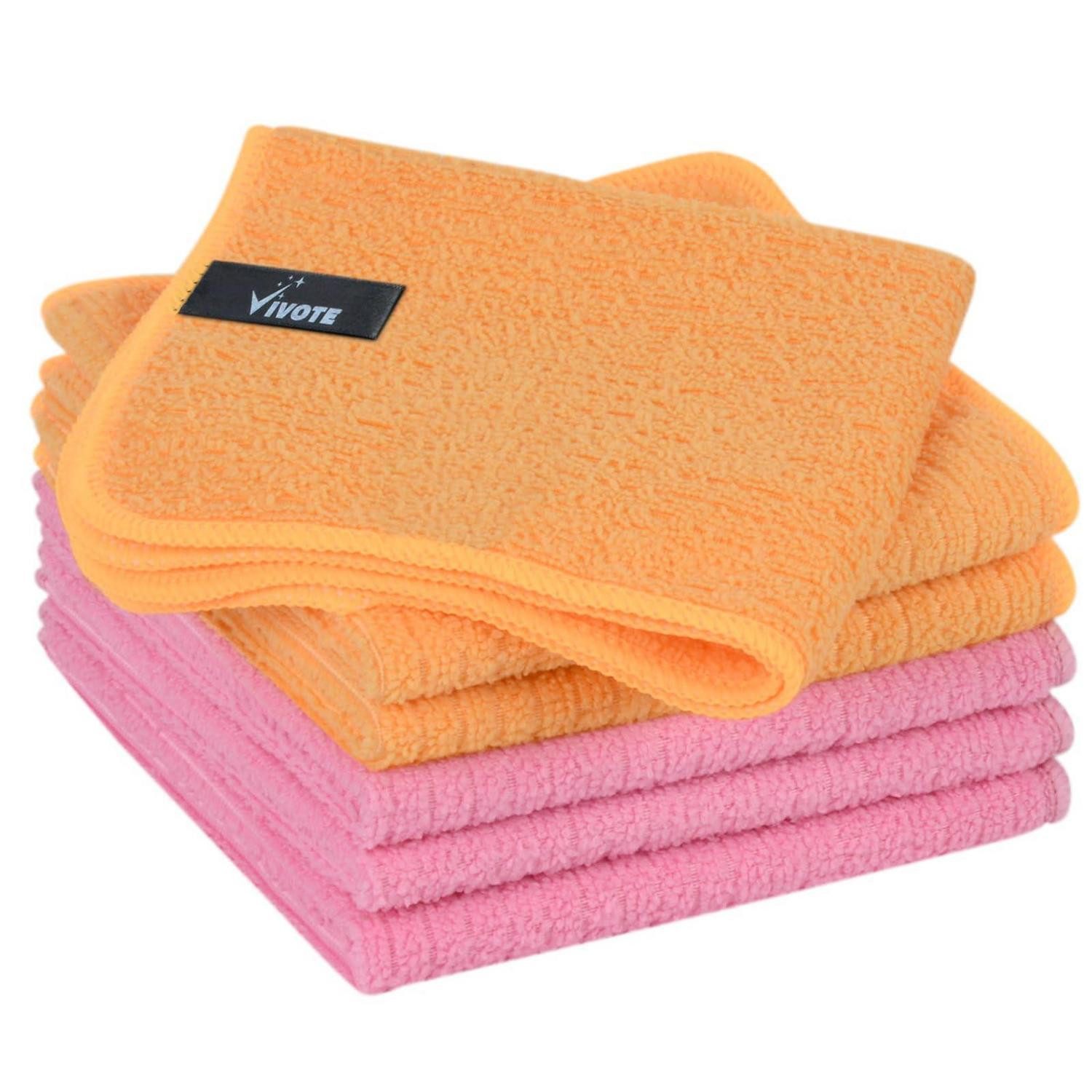 LuxusKollektion Putzlappen Mikrofaser 30x30cm Mehrfarbig Mikrofasertuch (Textil, 3-tlg)