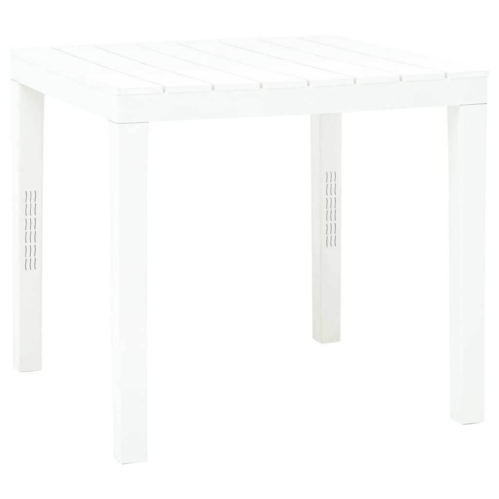 Weiß 78 78 Kunststoff Gartentisch vidaXL | Weiß (1-St) 72 cm Weiß x x Gartentisch