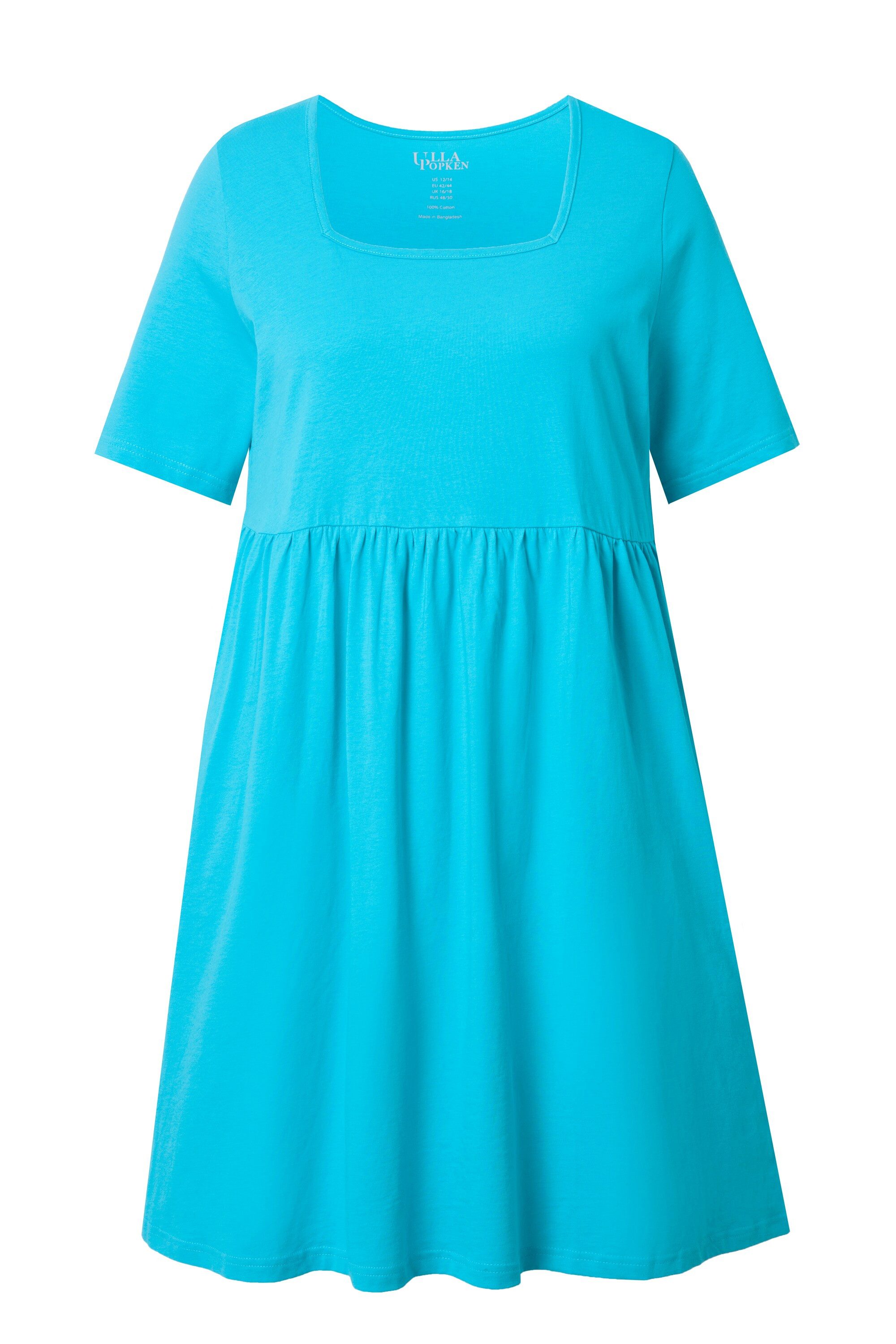 Ulla Popken Jerseykleid Kleid A-Linie Carree-Ausschnitt günstig online kaufen