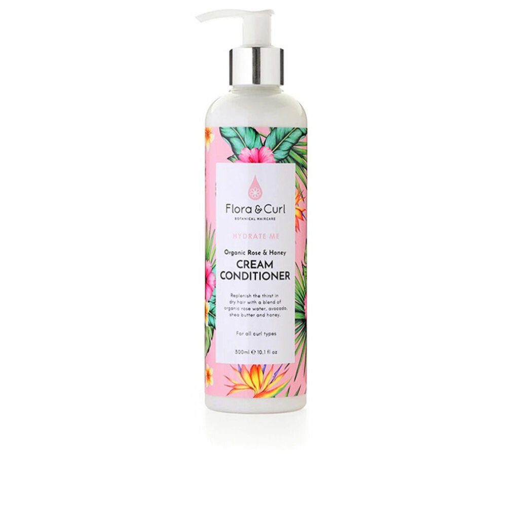 Flora And Curl Haarspülung HYDRATE ME organic rose & honey cream conditioner 300 ml