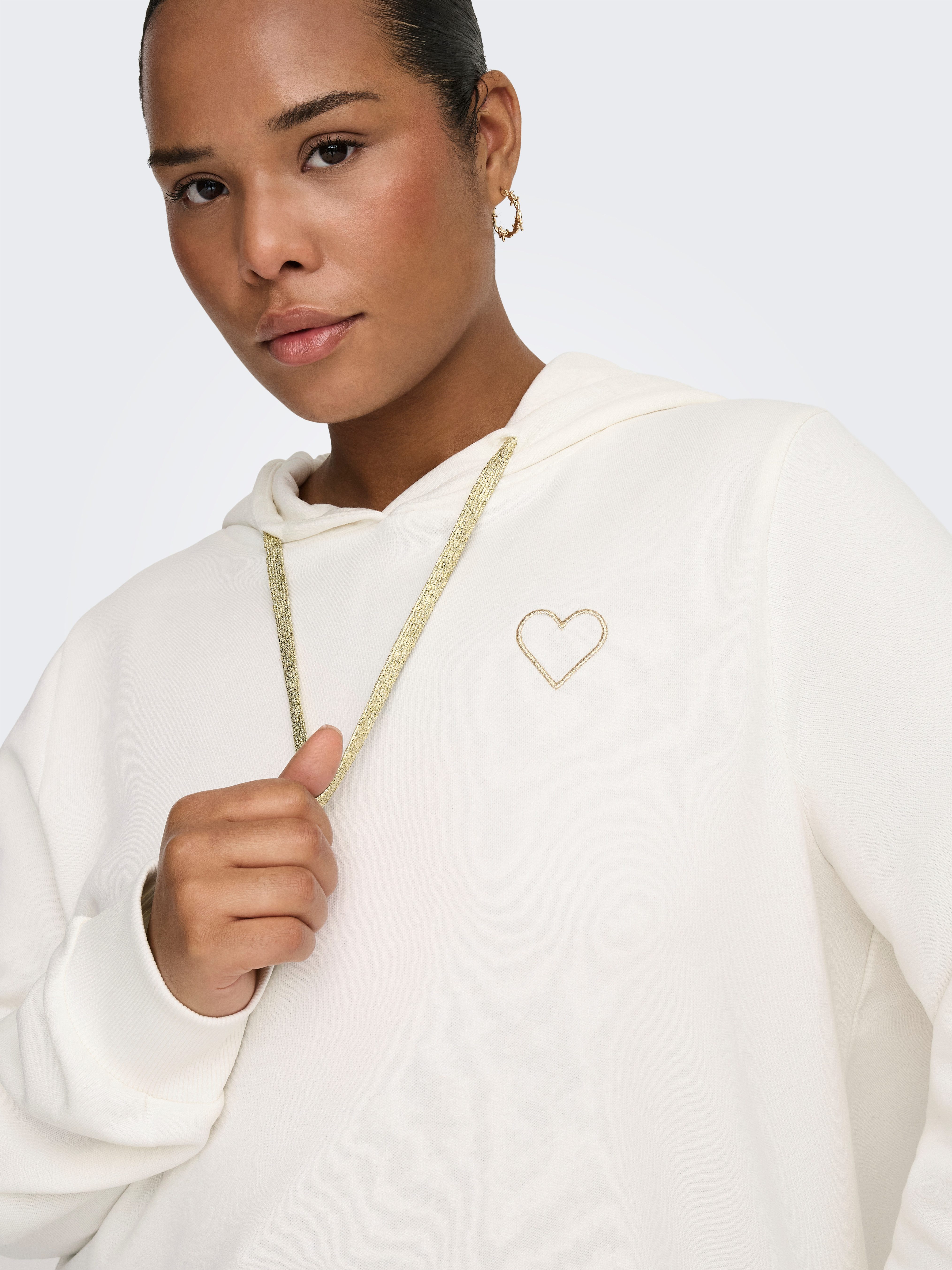 ONLY CARMAKOMA Kapuzensweatshirt CARNOLI L/S HEART HOOD SWT NOOS