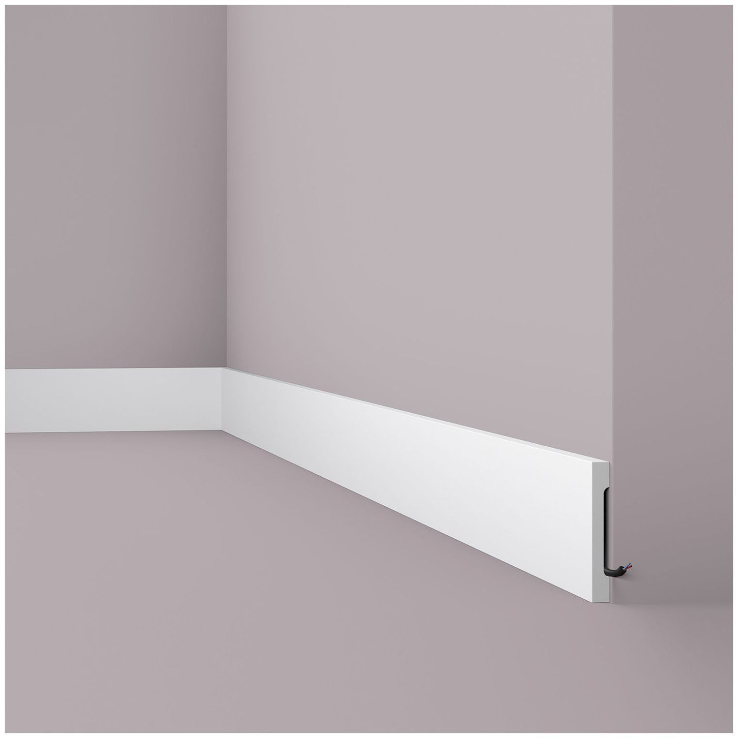 NOËL & MARQUET by nmc Sockelleiste NMC FD2S WALLSTYL Sockelleiste Zierleiste Wandleiste Türumrandung 2 m, L: 200 cm, H: 11 cm, Sockelleiste, 1-St., Zierleiste Wandleiste Türumrandung Modernes Design, mit Kabelaussparung