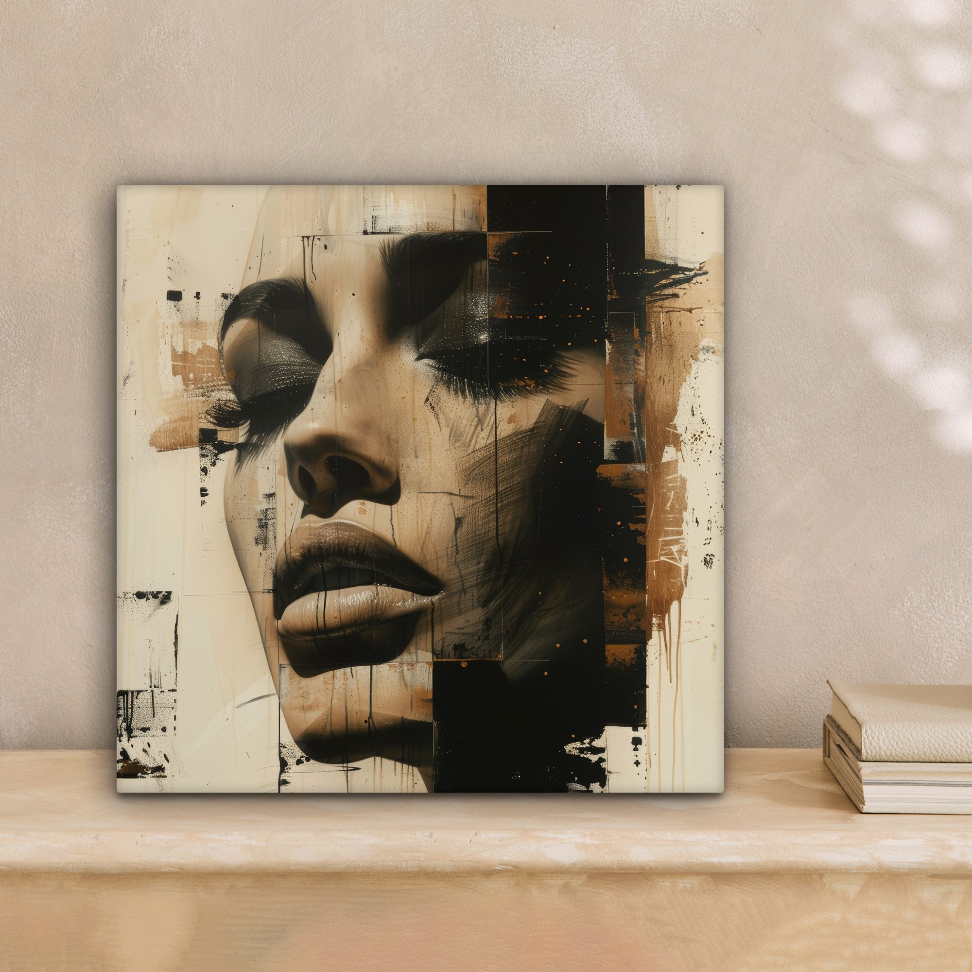 OneMillionCanvasses® Leinwandbild Frau - Gesicht - Abstrakt - Kunst, Fotodr günstig online kaufen