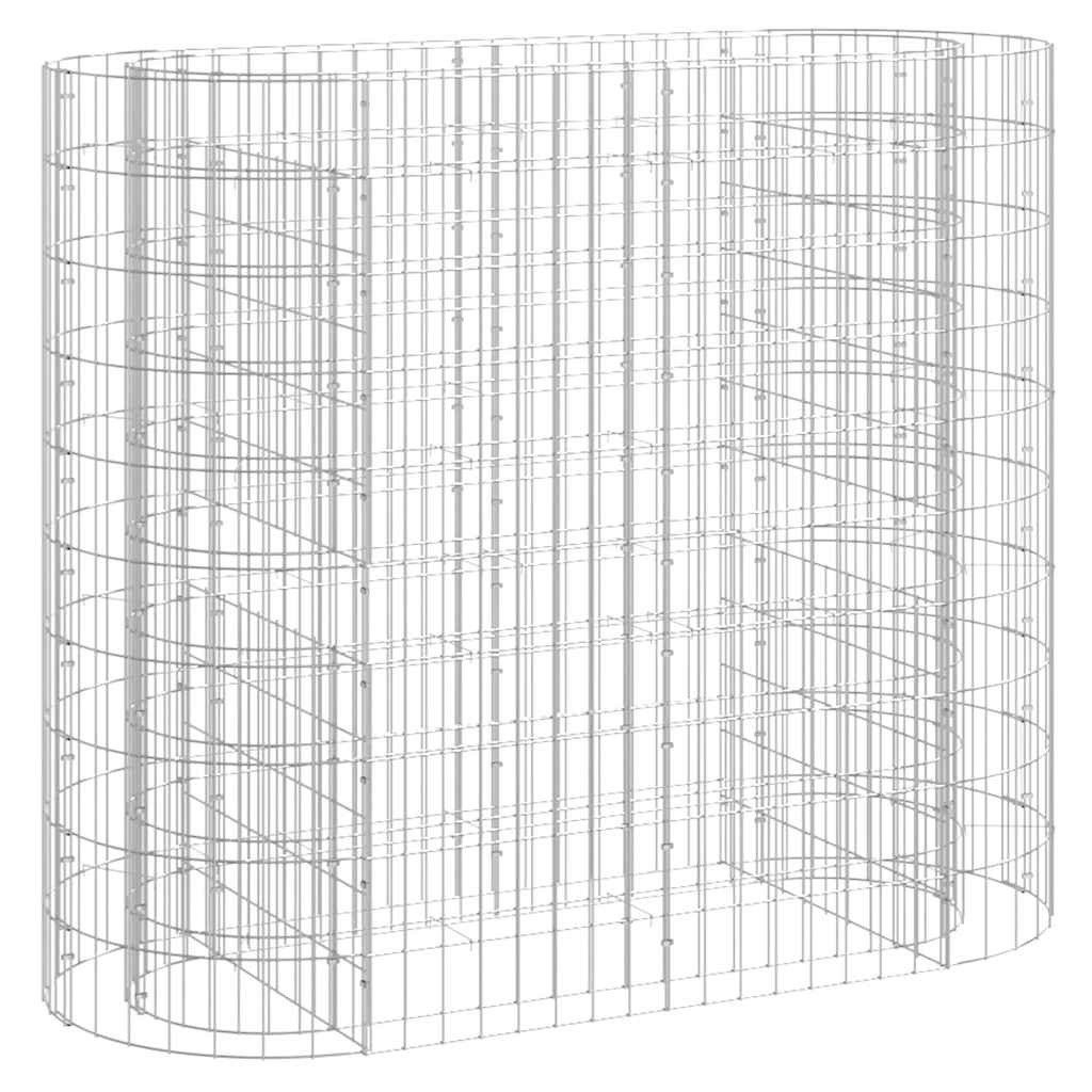 vidaXL Hochbeet Gabionen-Hochbeet Verzinktes Eisen 120x50x100 cm (1 St)