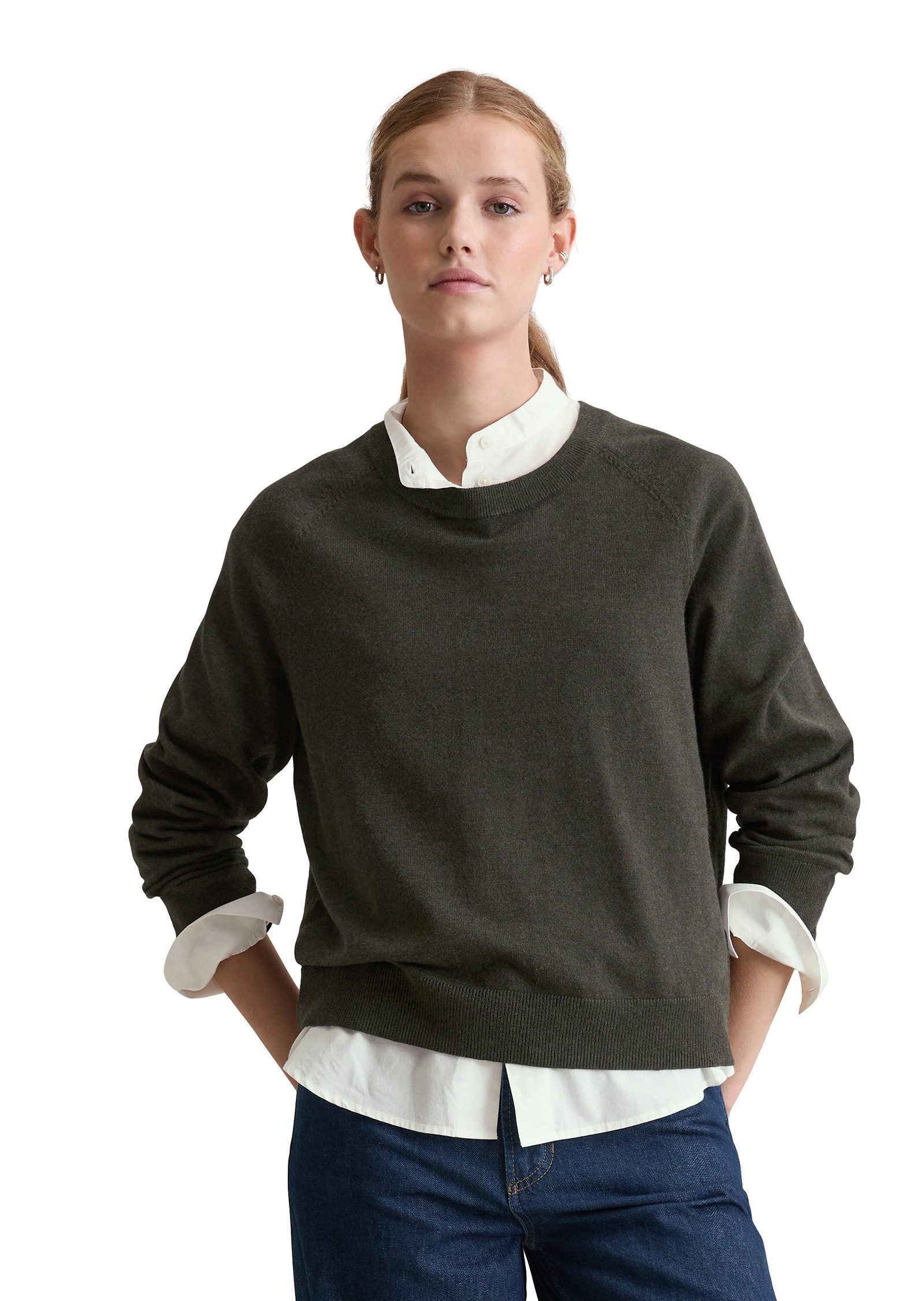 Strickpullover aus Soft Cotton Stretch