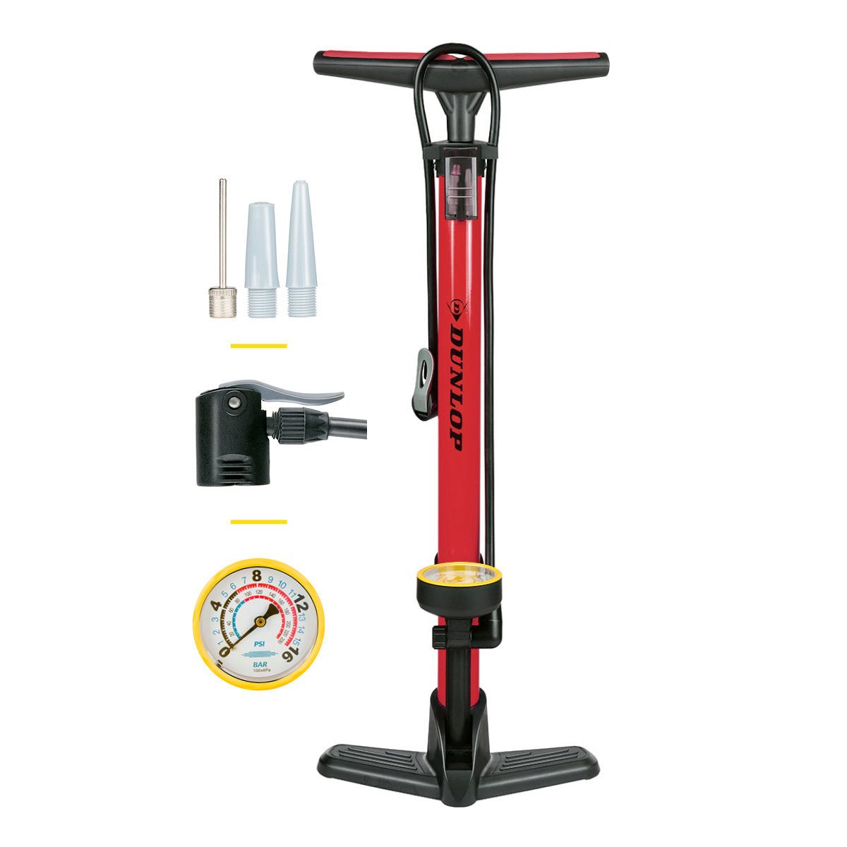 Dunlop Fahrradpumpe Dunlop Fahrradpumpe mit Manometer