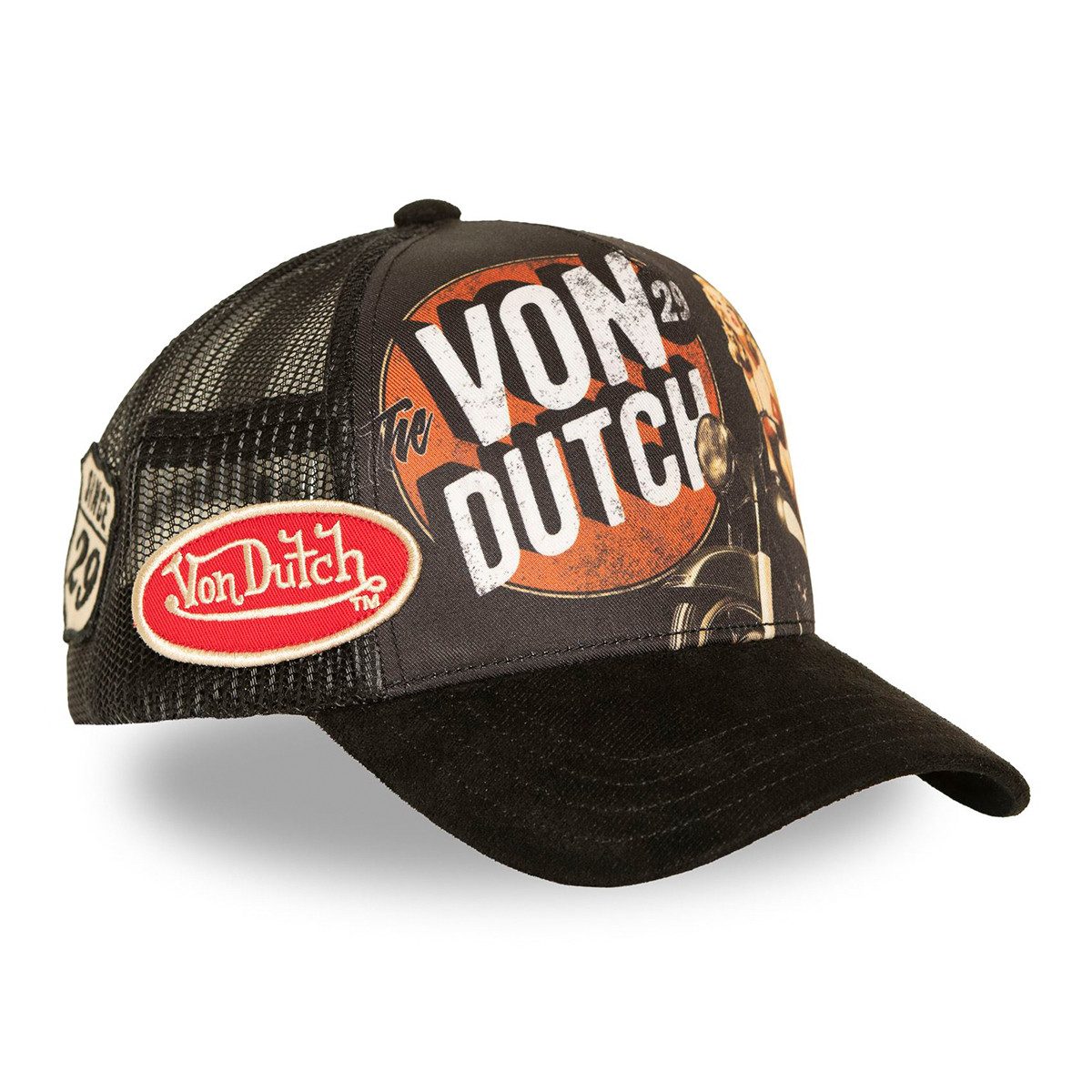 Von Dutch Trucker Cap Subl Retro Print mit markanten Stickerei