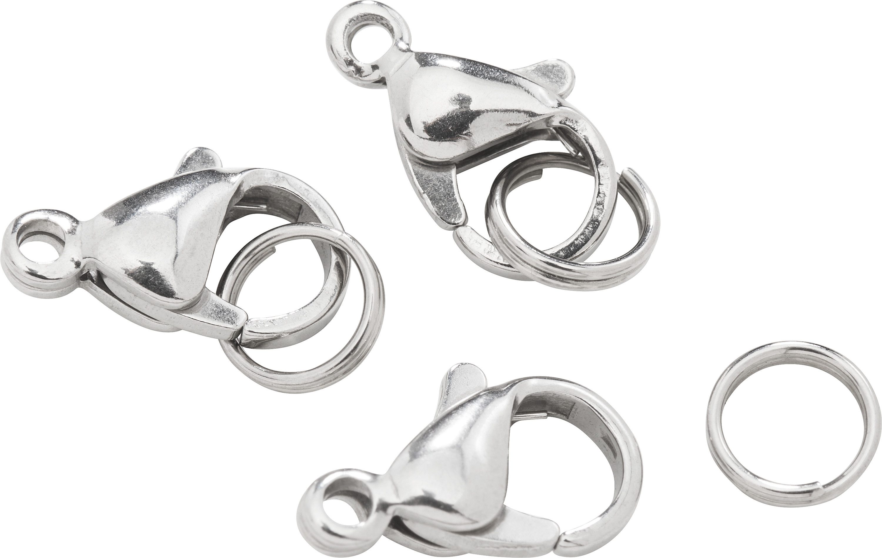 Pracht Schmuckset Karabinerhaken, Edelstahl, 3 Stück günstig online kaufen