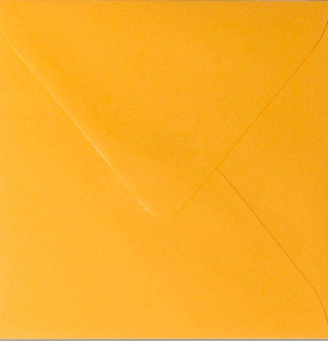 Briefumschläge24Plus Briefumschlag 25 St. 15 x 15 cm Конверты Quadratisch Orange, 15 x 15 mm Конверты Recyceltes Material