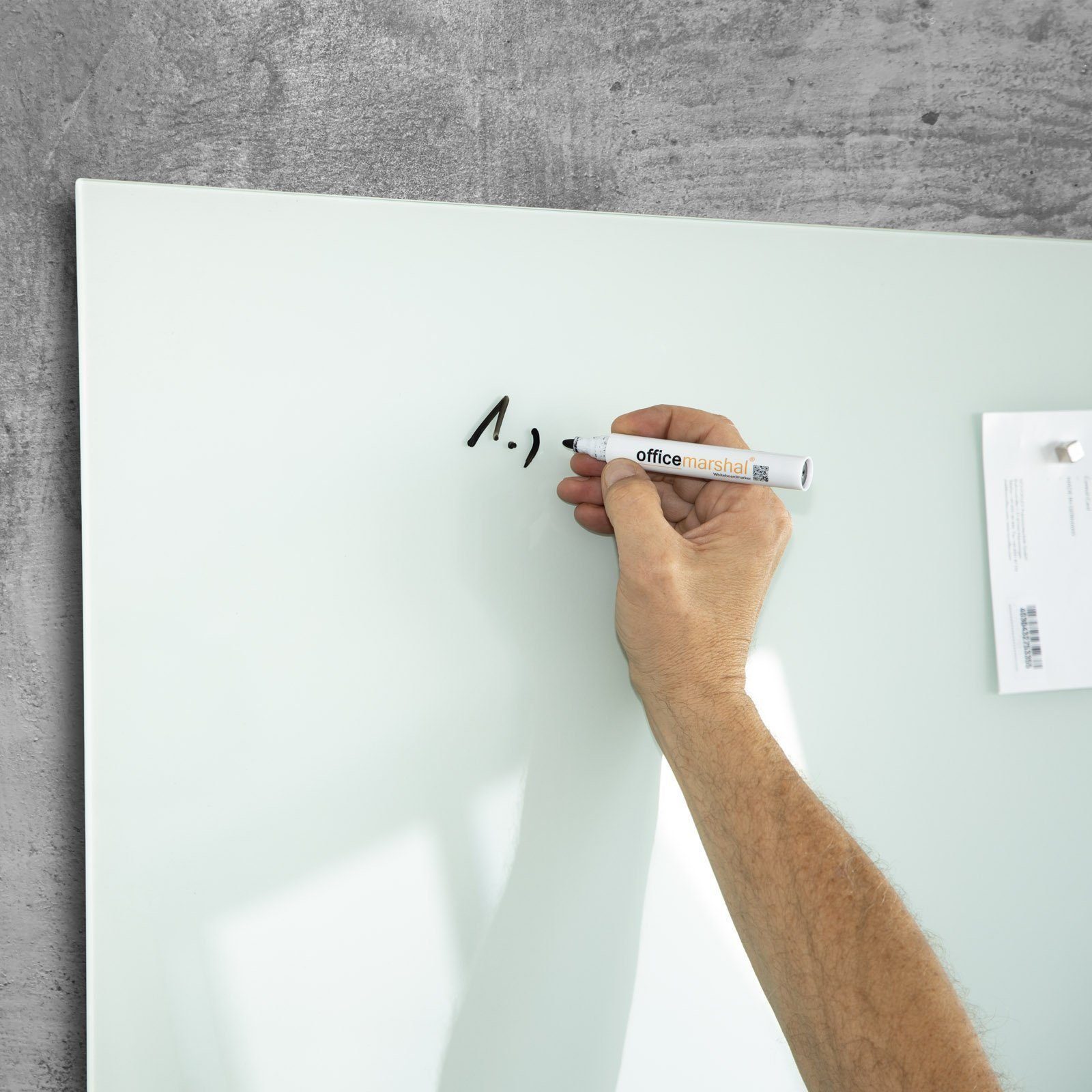 Kubus Magnettafel Glas-Whiteboard, verschiedene Größen, magnethaftend, Magnettafel, Sicherheitsglas
