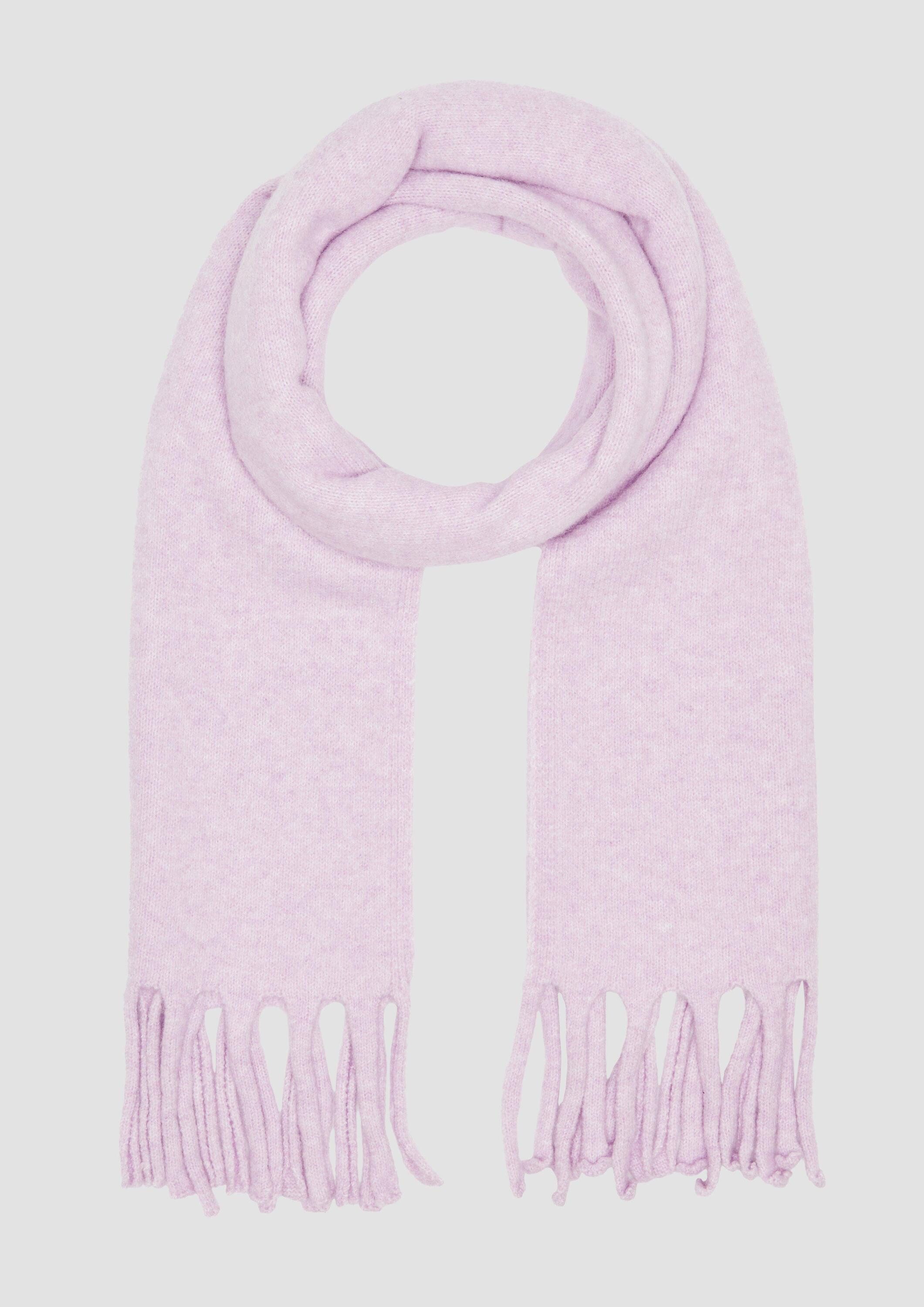 s.Oliver Schal Tuch, Gestrickter Schal mit Fransen