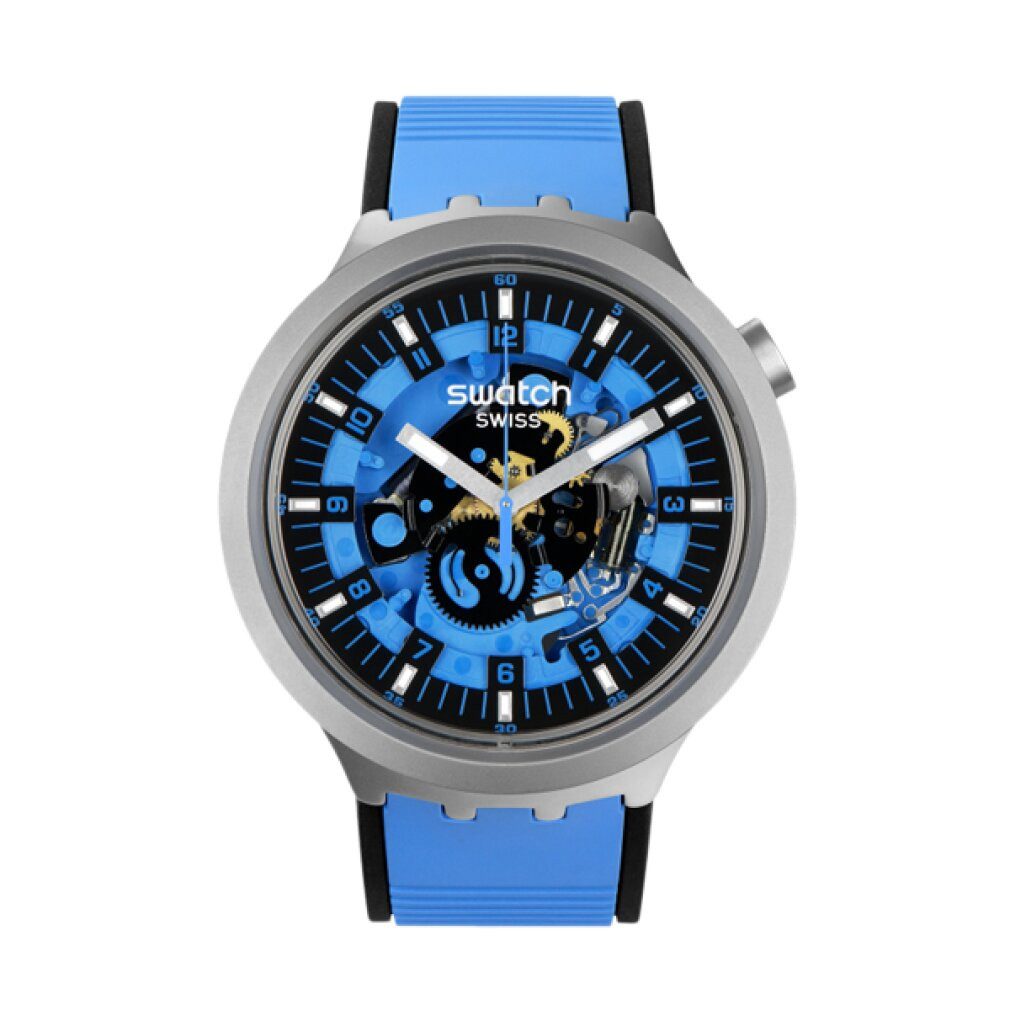 Swatch Luxusuhr Großer fetter blauer Dämmerung SB07S106