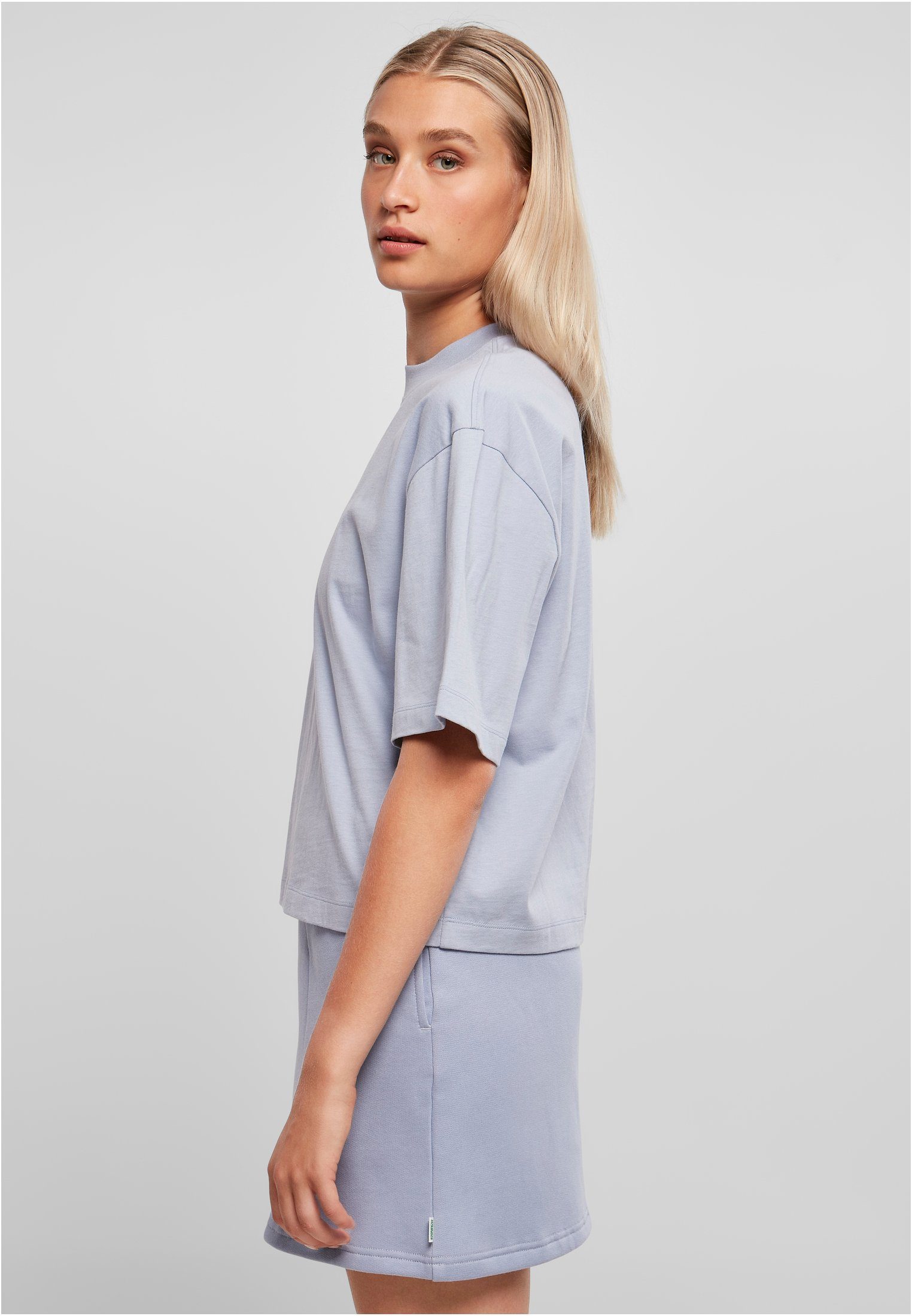 URBAN CLASSICS T-Shirt Damen Ladies Organic violablue Tee (1-tlg) Oversized