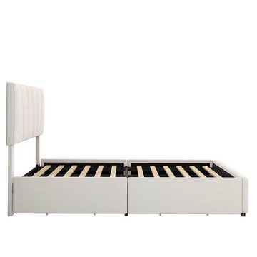 SIKAINI Bett A-DJ-N636-WX000107AAA (set, 1-tlg., mit vier Schubladen), King Size Polsterplattform Bett, mit vier Schubladen auf zwei Seiten