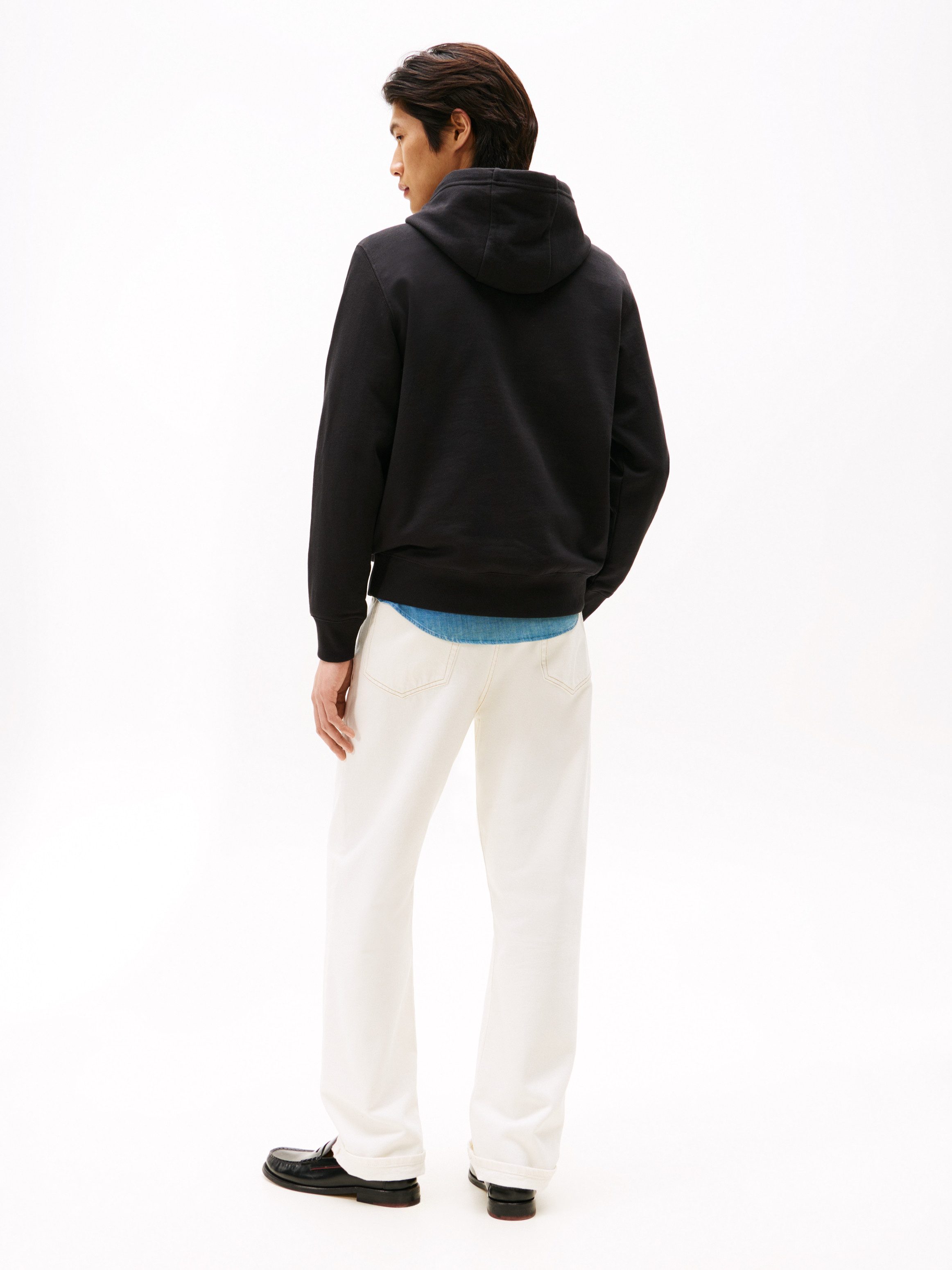 Tommy Hilfiger Hoodie OUTLINE FLAG SCRIPT HOODIE mit kontrastfarbener Stickerei
