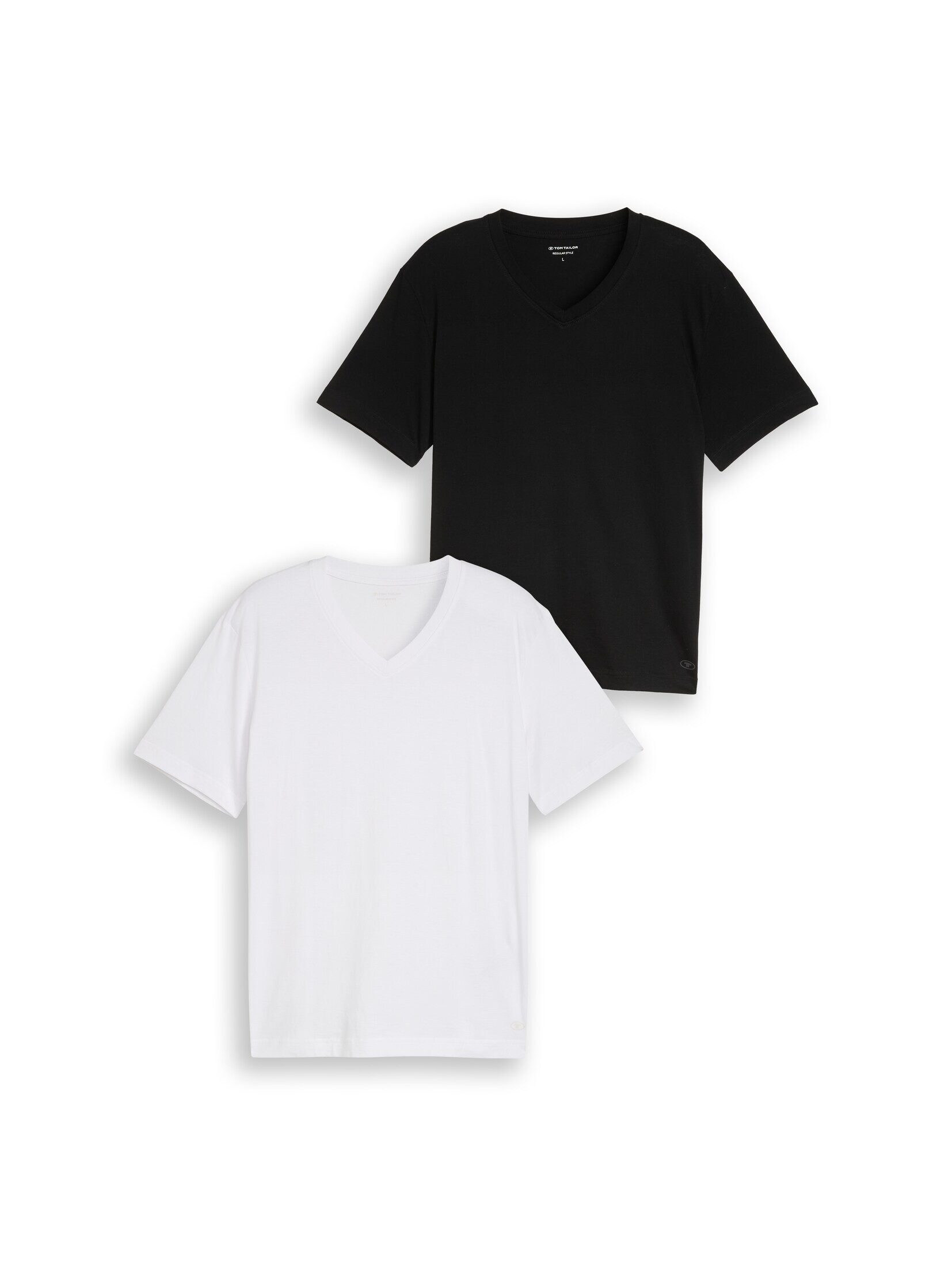 TOM TAILOR T-Shirt T-Shirt (im 2er Pack) T-Shirts mit V-Ausschnitt im 2er-Pack