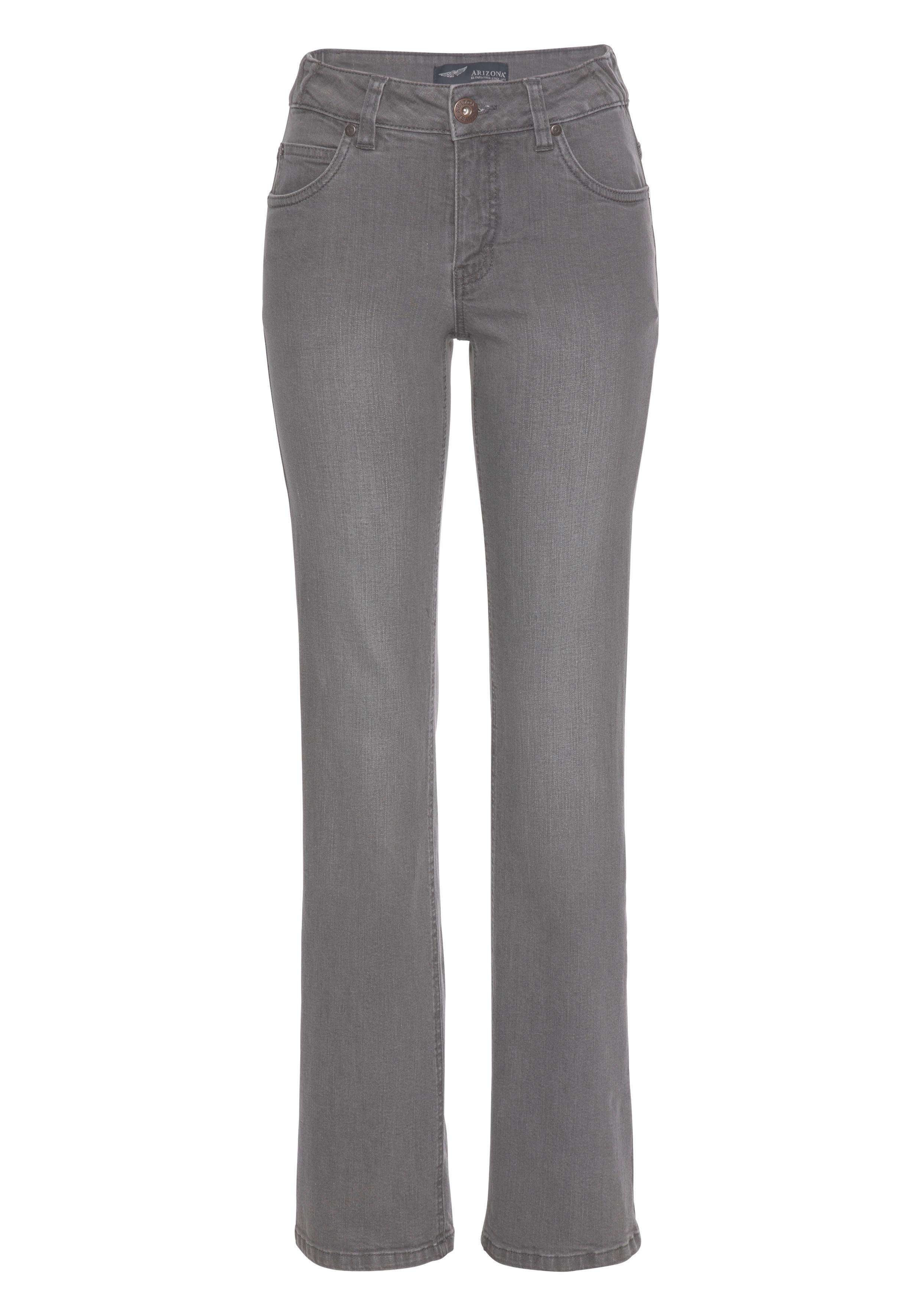 Arizona Bootcut-Jeans Bund mit seitlichem Gummizugeinsatz hohe Leibhöhe, Bootcut, mit Stretch, klassischer 5-Pocket-Style. Reduzierter Preis € 35,99. Unverbindliche Preisempfehlung € 43,99