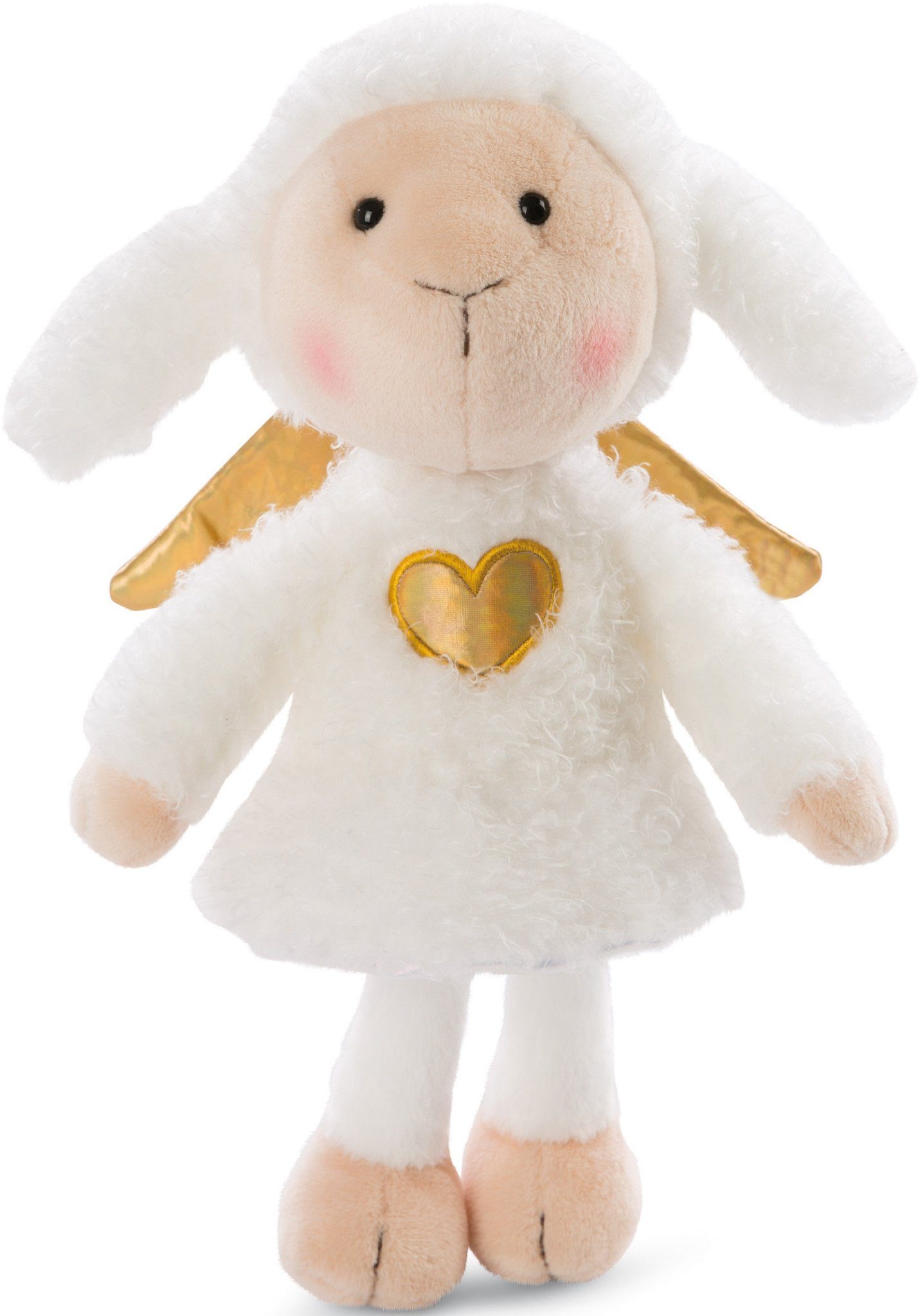 Nici Kuscheltier Dein Schutzengel, Schaf La La Lammie 30cm, mit goldenem Herz & Flügeln in Geschenkbox