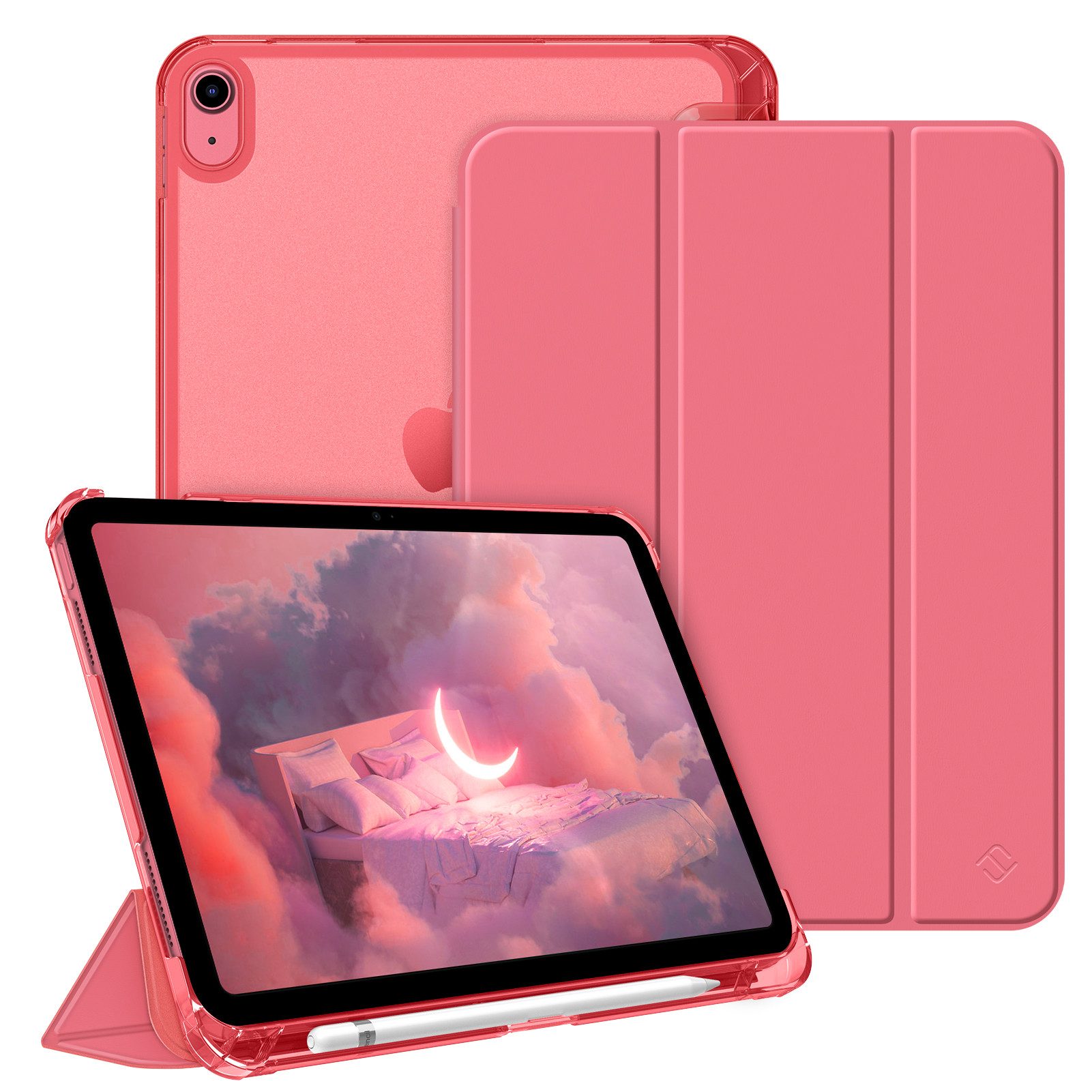 Fintie Tablet-Hülle für iPad 11 Generation 11‘’ 2025 (A16), iPad 10 Generation 10.9'' 2022, ultradünn, mit Stifthalter, transparenter Rückseite, Auto Schlaf/Wach