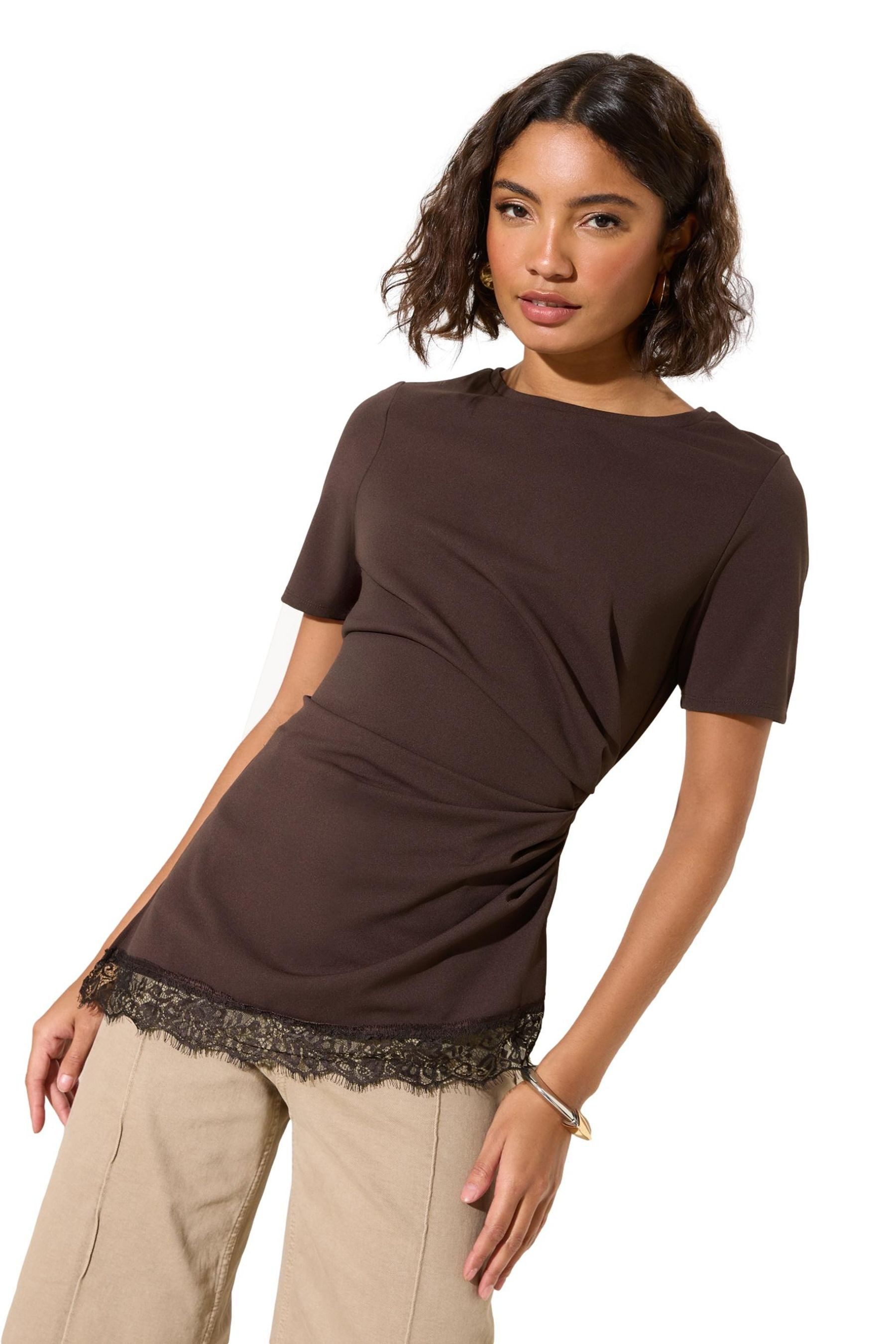 Friends Like These Kurzarmbluse Friends Like These Asymmetrisches Oberteil günstig online kaufen
